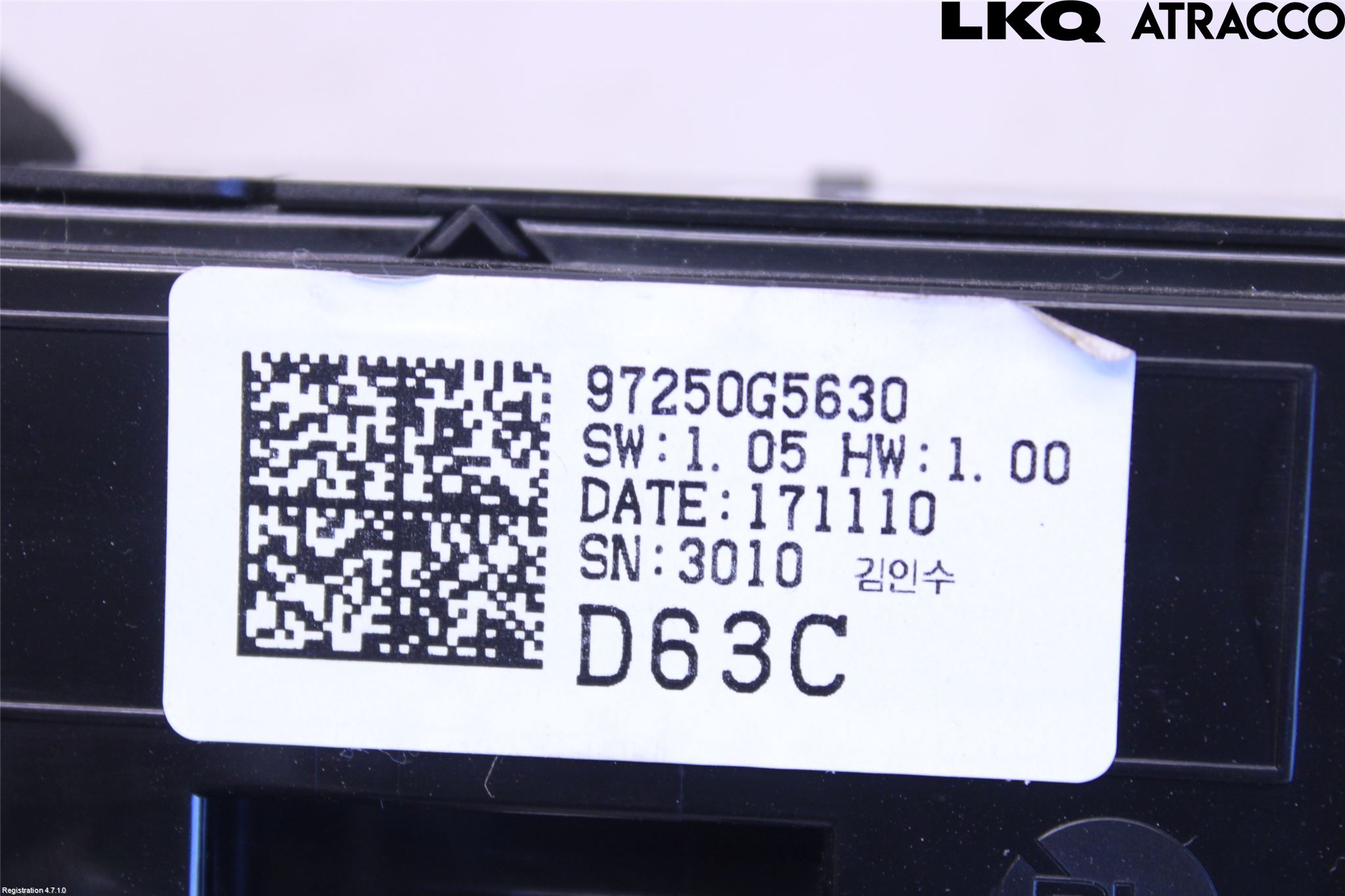 Kia NIRO (DE) 17-22 Varme Ac Betjening-Display