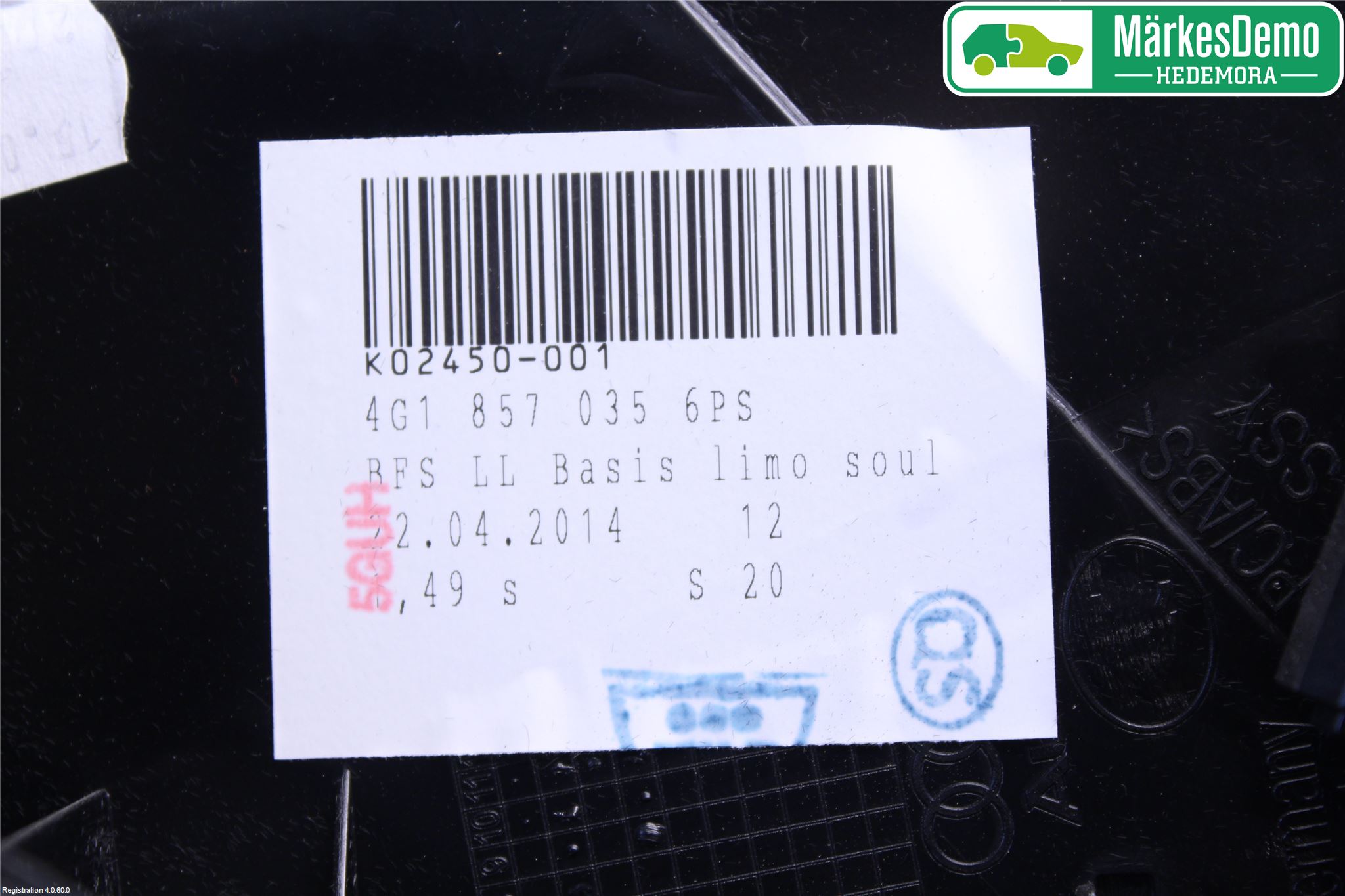 Audi A6/S6 4G 11-18 Innr Hanskerom