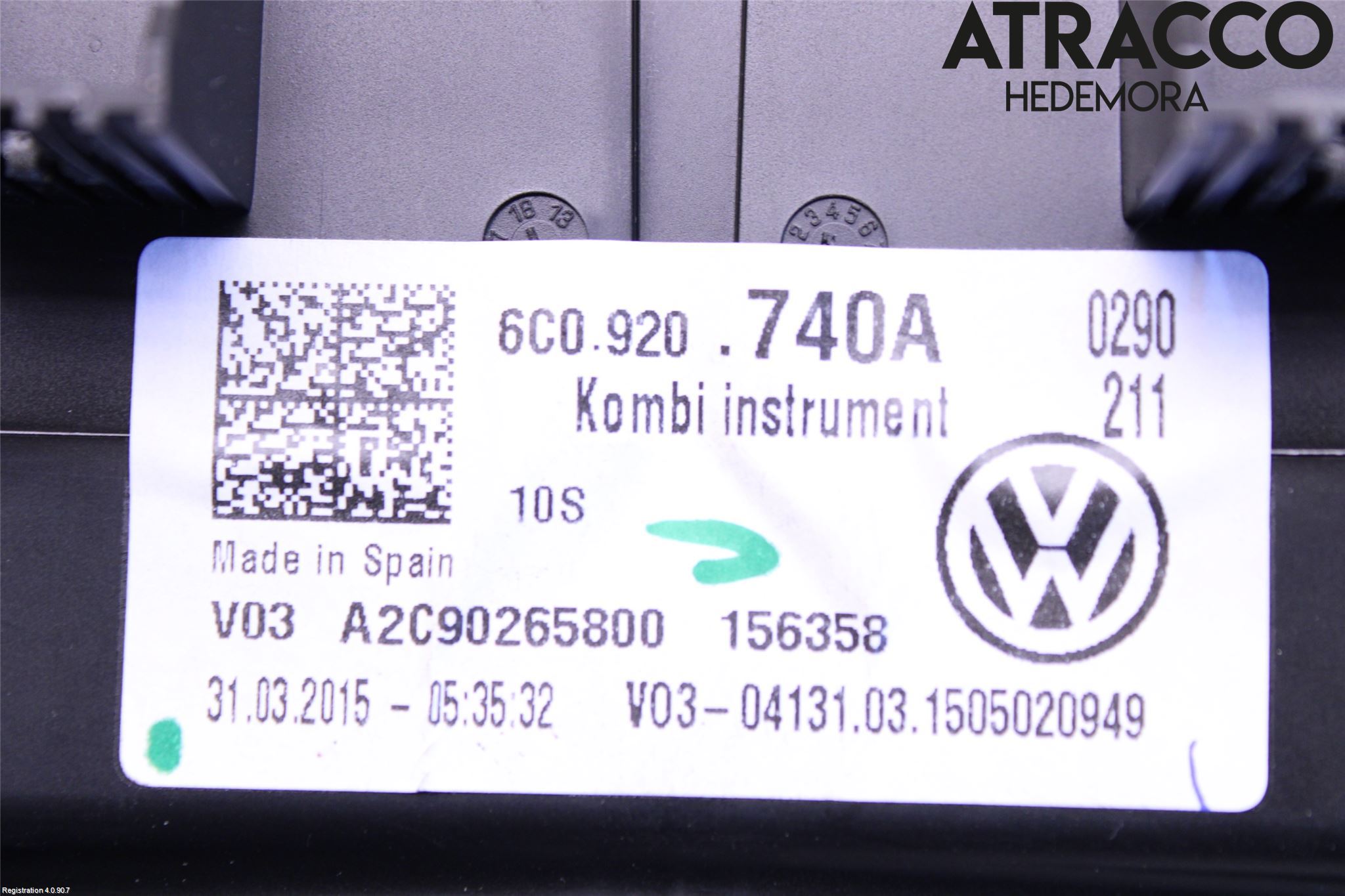 Volkswagen VW POLO 10-17 Instr Kombinert