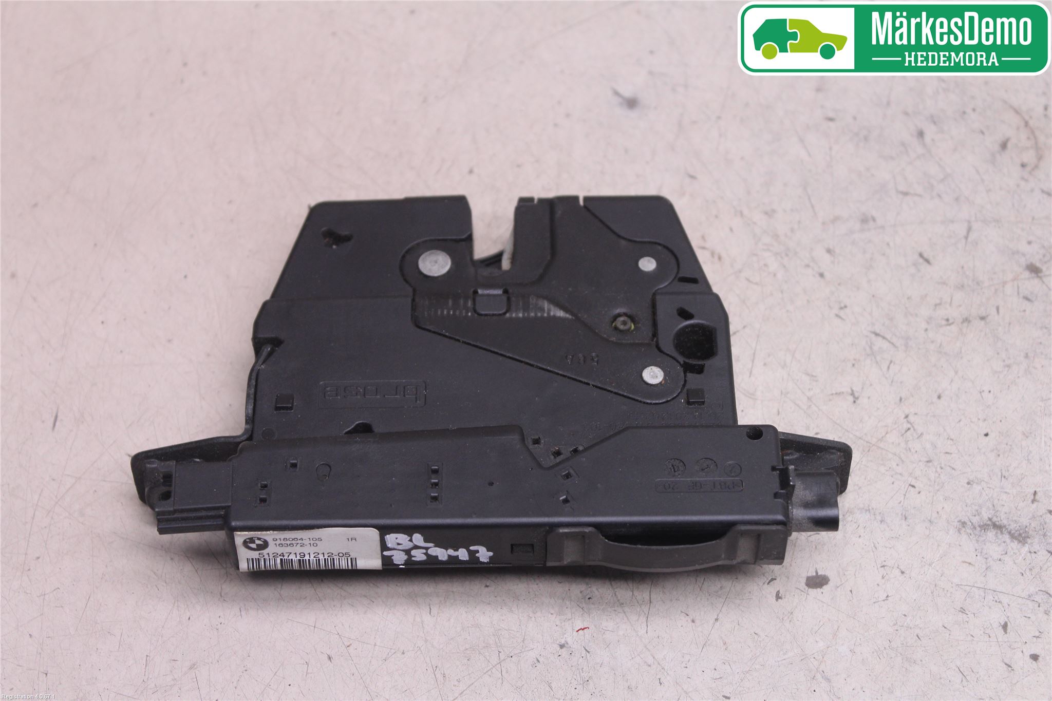 BMW 5 F10/F11/F18 09-17 Bakluke-Lokk Låsekasse