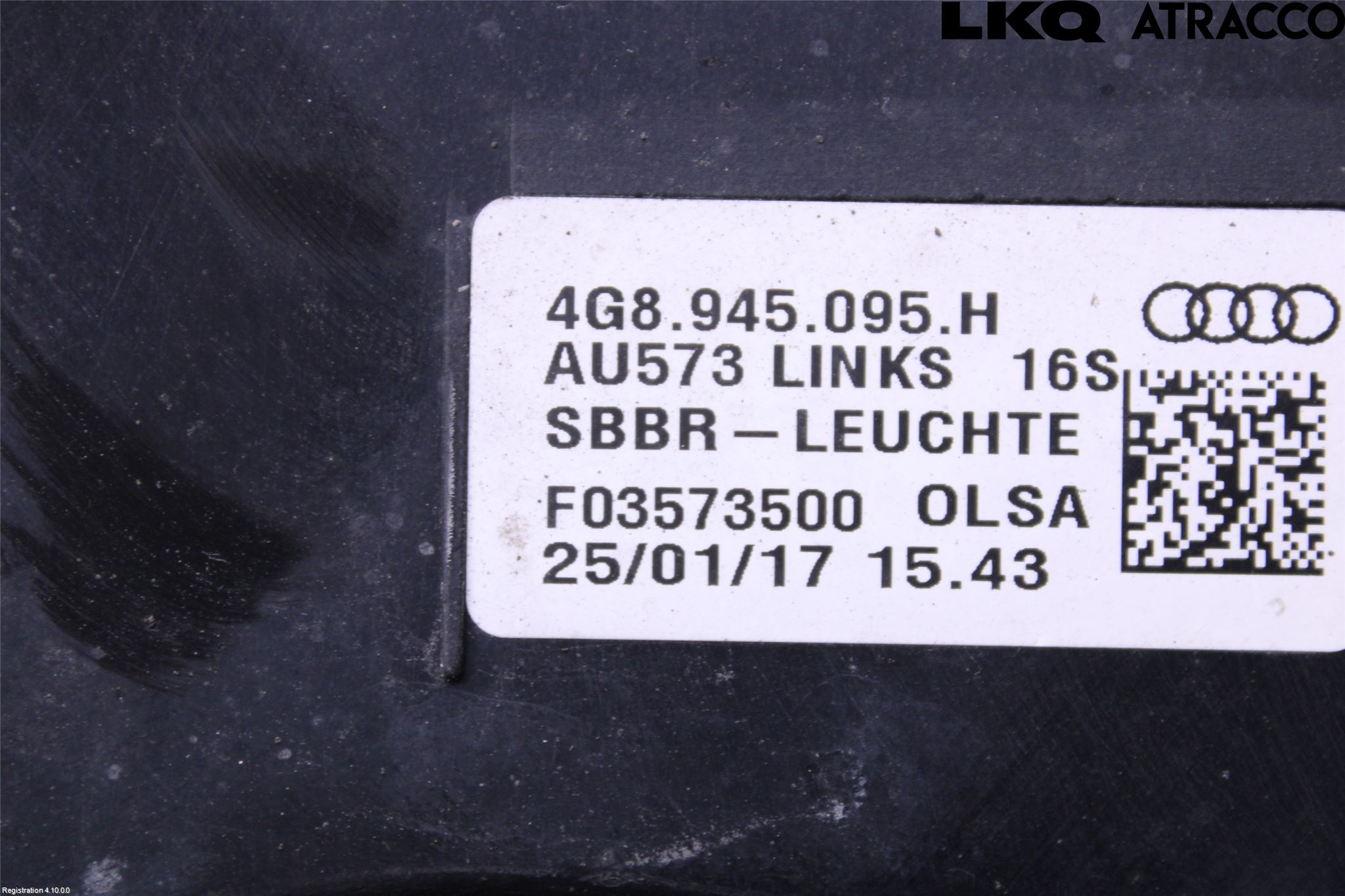 Audi A7/S7 4G 11-17 Baklykt Venstre