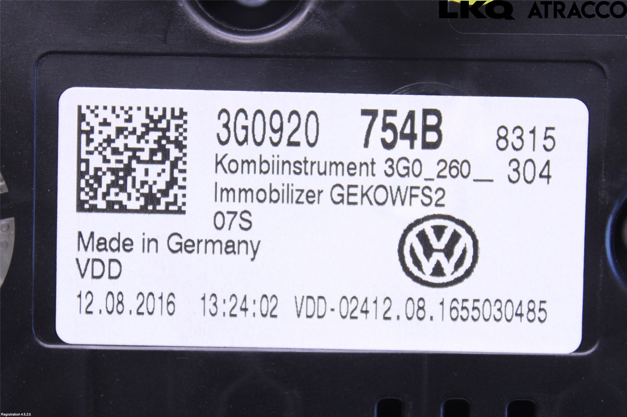 Volkswagen VW PASSAT 15-19 Instr Kombinert