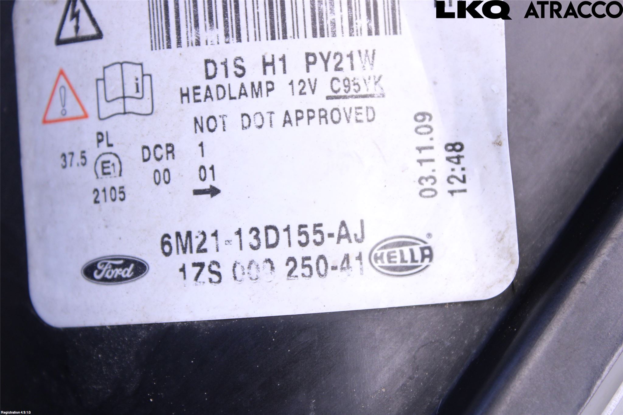 Ford S-MAX 06-15 Frontlykt Venstre