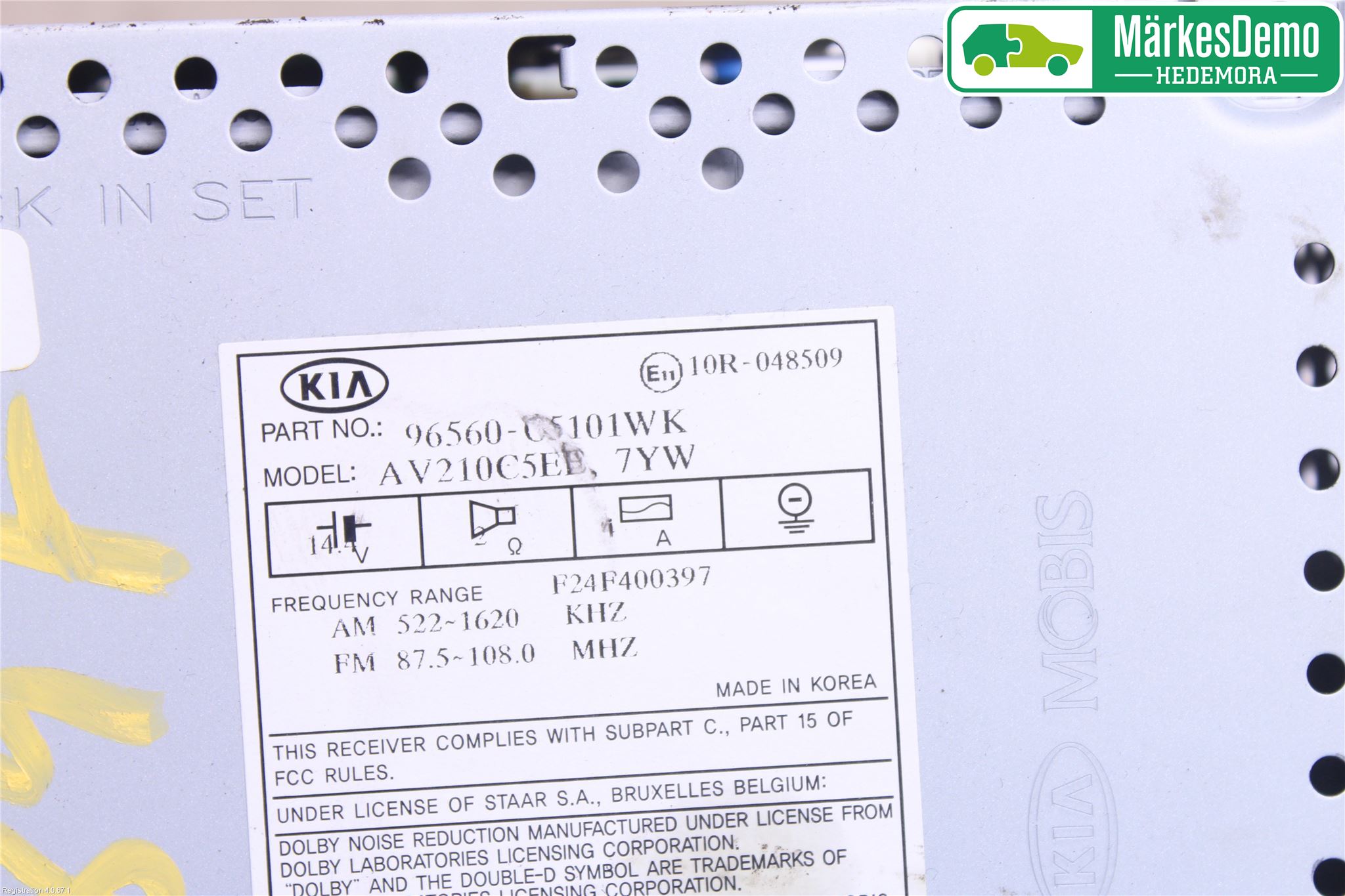 Kia SORENTO 15-20 Stereo Radio Med Cd