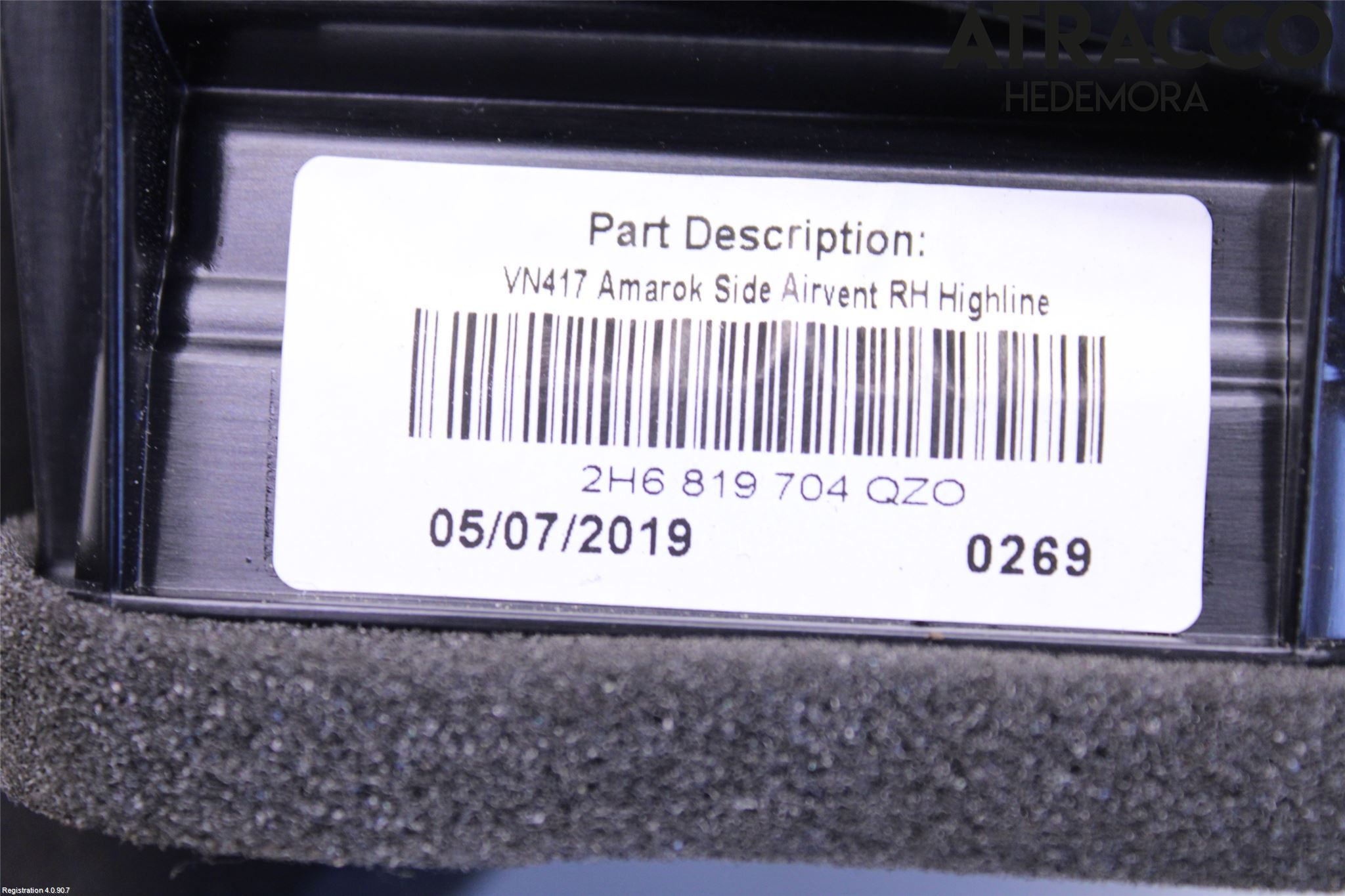Volkswagen VW AMAROK 2H 10-22 Dashbord Kanal - Dyse