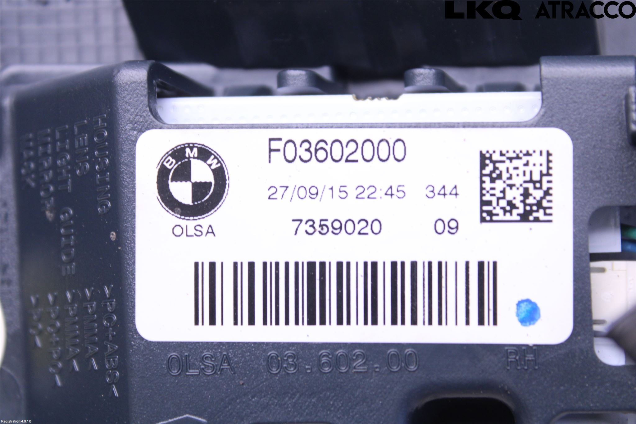 BMW 1 F20/F21 11-19 Baklykt Høyre  På Luke(Indre)