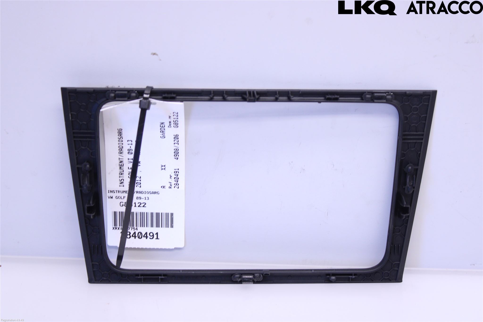 Volkswagen VW GOLF VI 09-13 Innr Radio Ramme