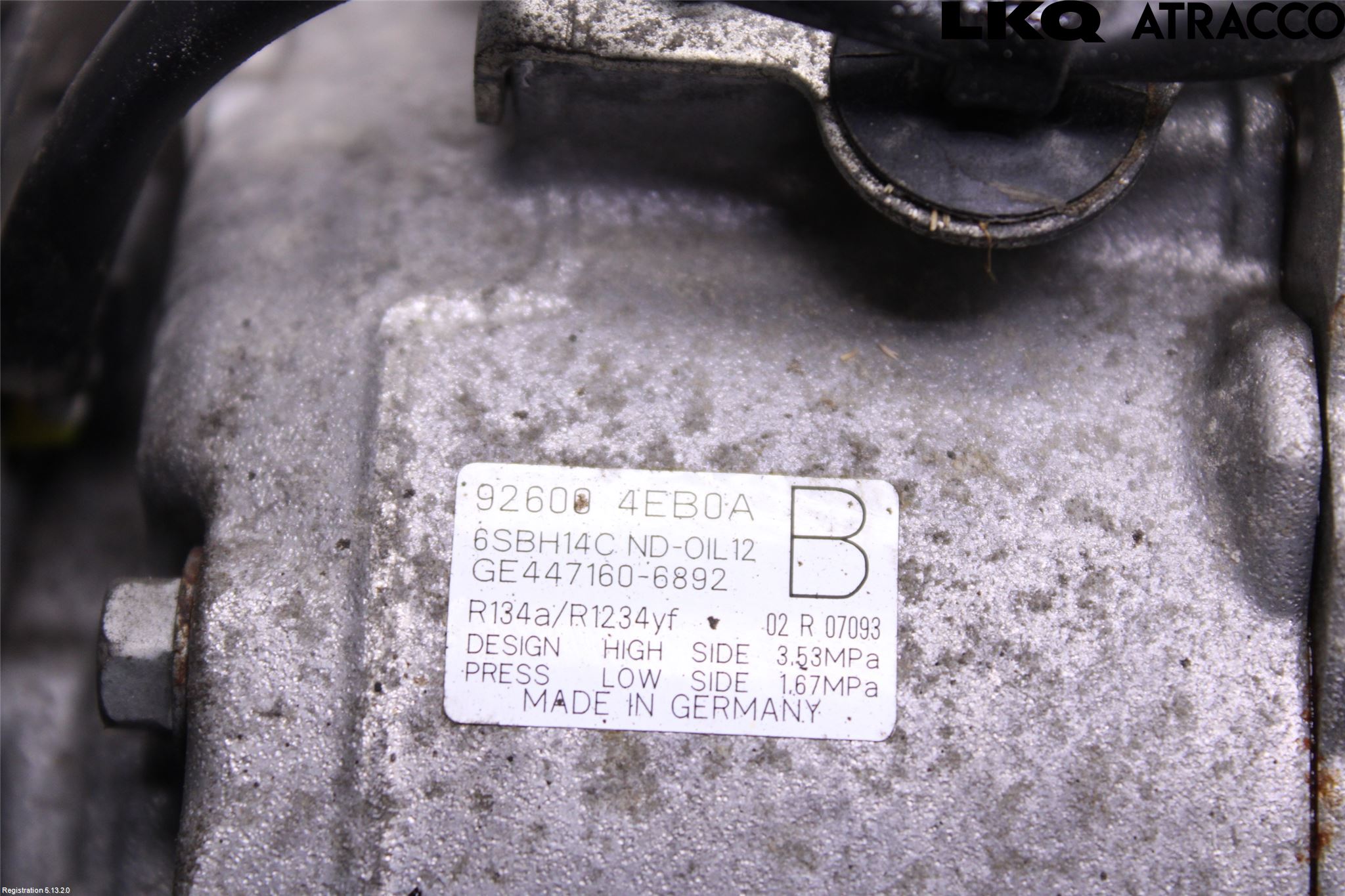 Nissan QASHQAI 14-17 Varme Ac Kompressor