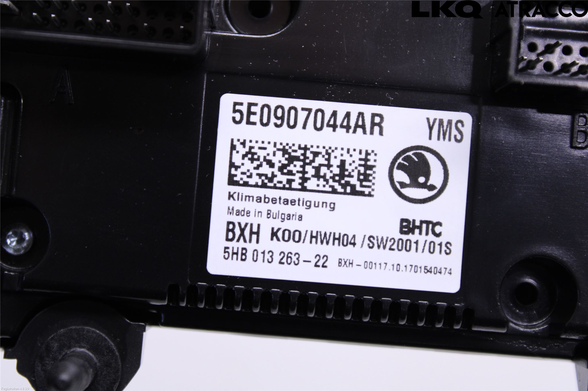 Skoda OCTAVIA (5E) 13-20 Varme Ac Betjening-Display