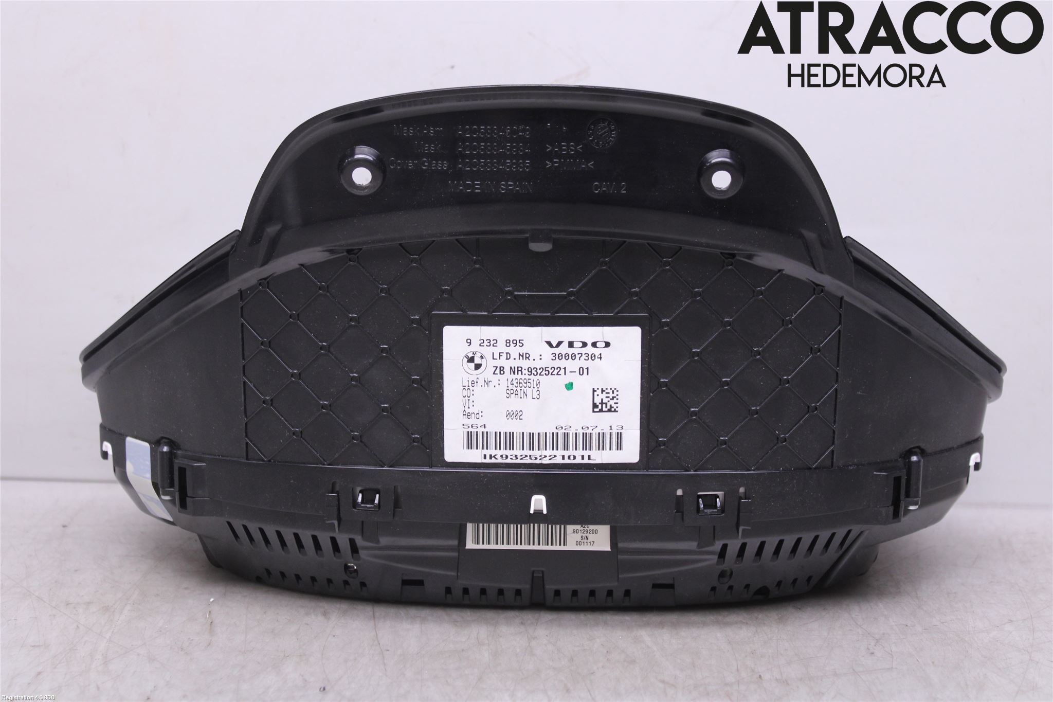 BMW 3 F30/F31/F80 12-19 Instr Kombinert