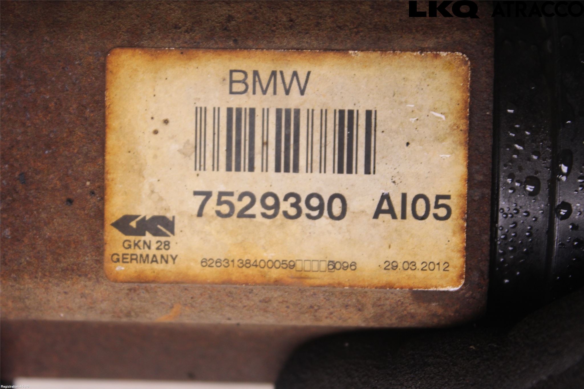 BMW 3 E90/91 SED/TOU 05-12 Drivaksel Foran Kompl Høyre