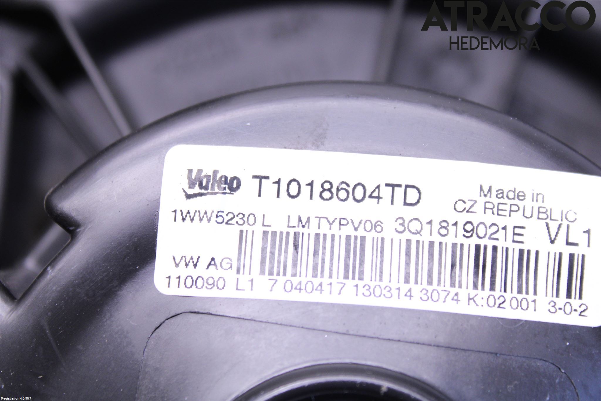 Skoda KODIAQ 17-24 Varme Ac Varmeapparatvifte