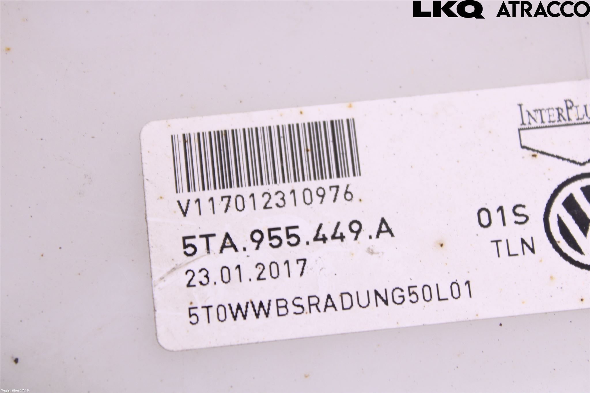 Volkswagen VW TOURAN 16- Spylerbeholder Frontrute-Lykte