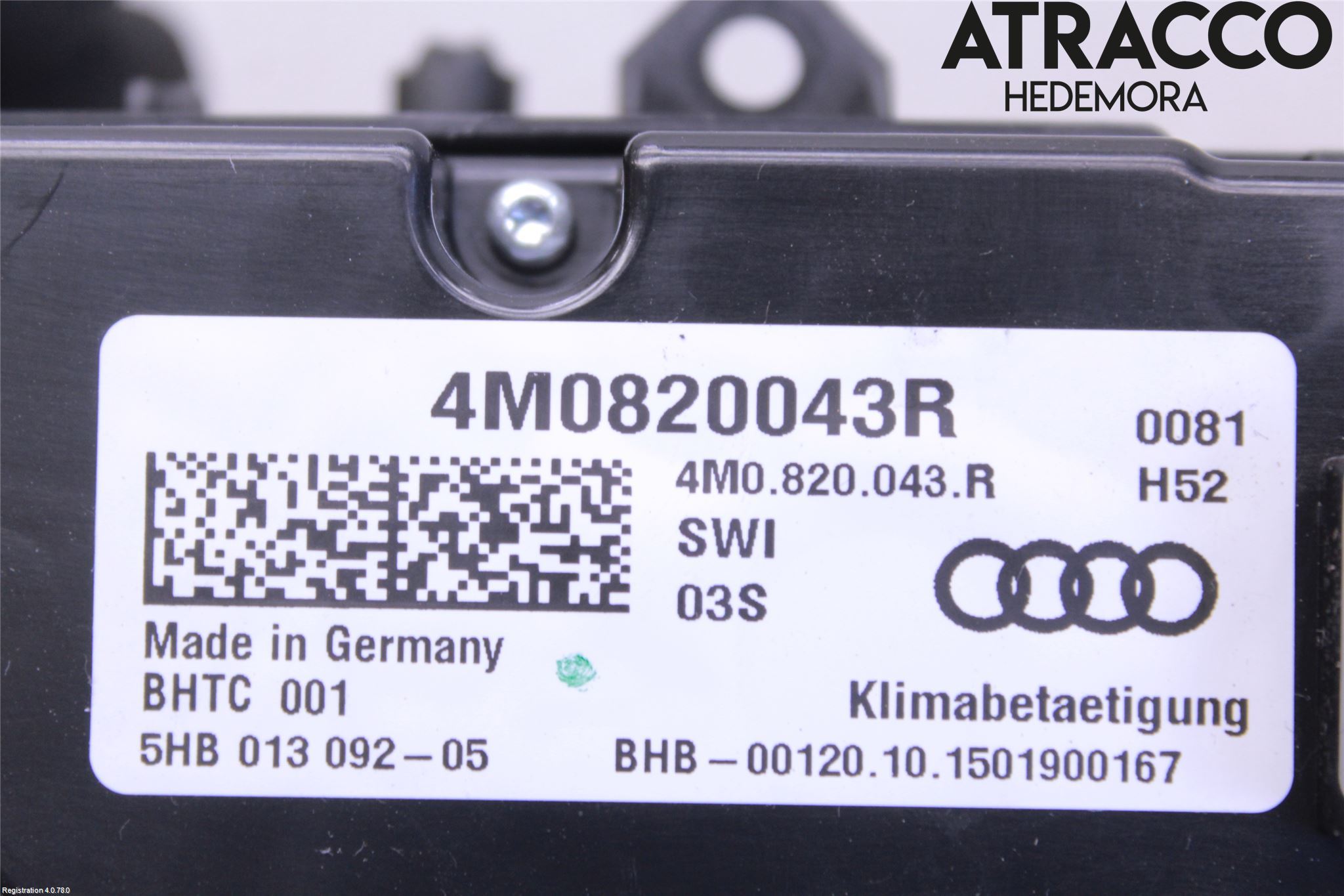 Audi Q7/SQ7 Varme Ac Betjening-Display