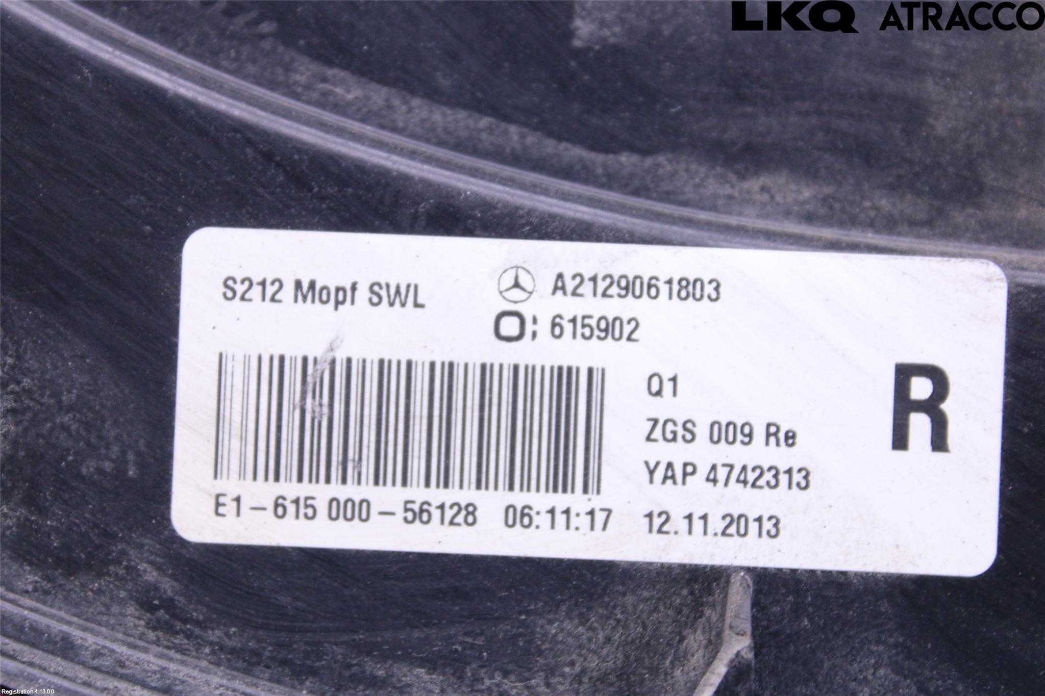 Mercedes-Benz MB E-KLASS (W212) 09-16 Baklykt Venstre