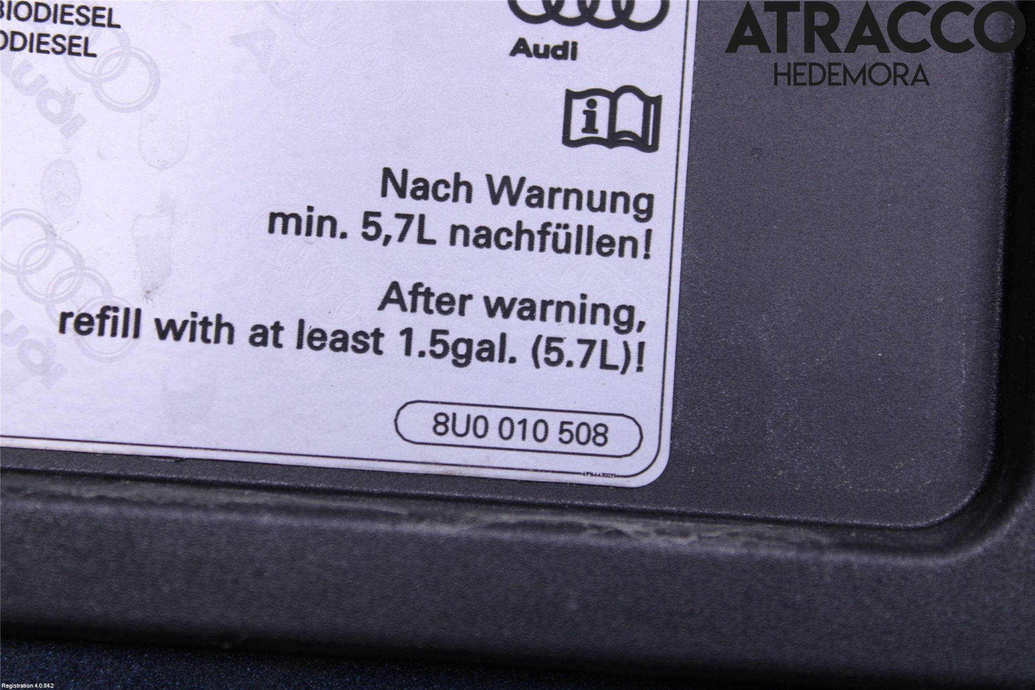 Audi Q3 8U 12-18 Drivstoff Tankluke