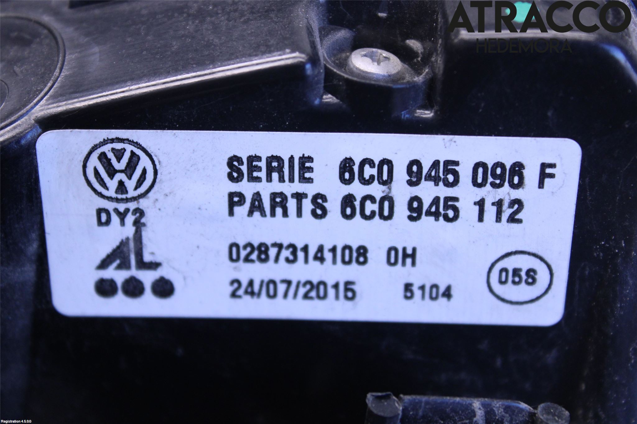 Volkswagen VW POLO 10-17 Baklykt Høyre