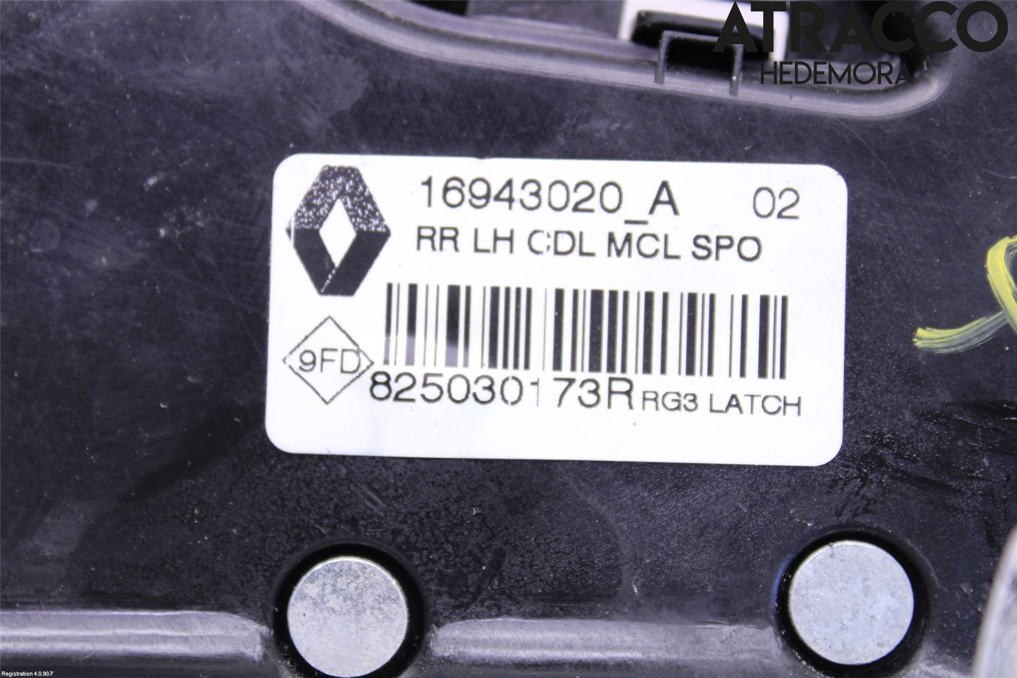 Renault MEGANE IV 16-23 Dørlås - Låsekasse