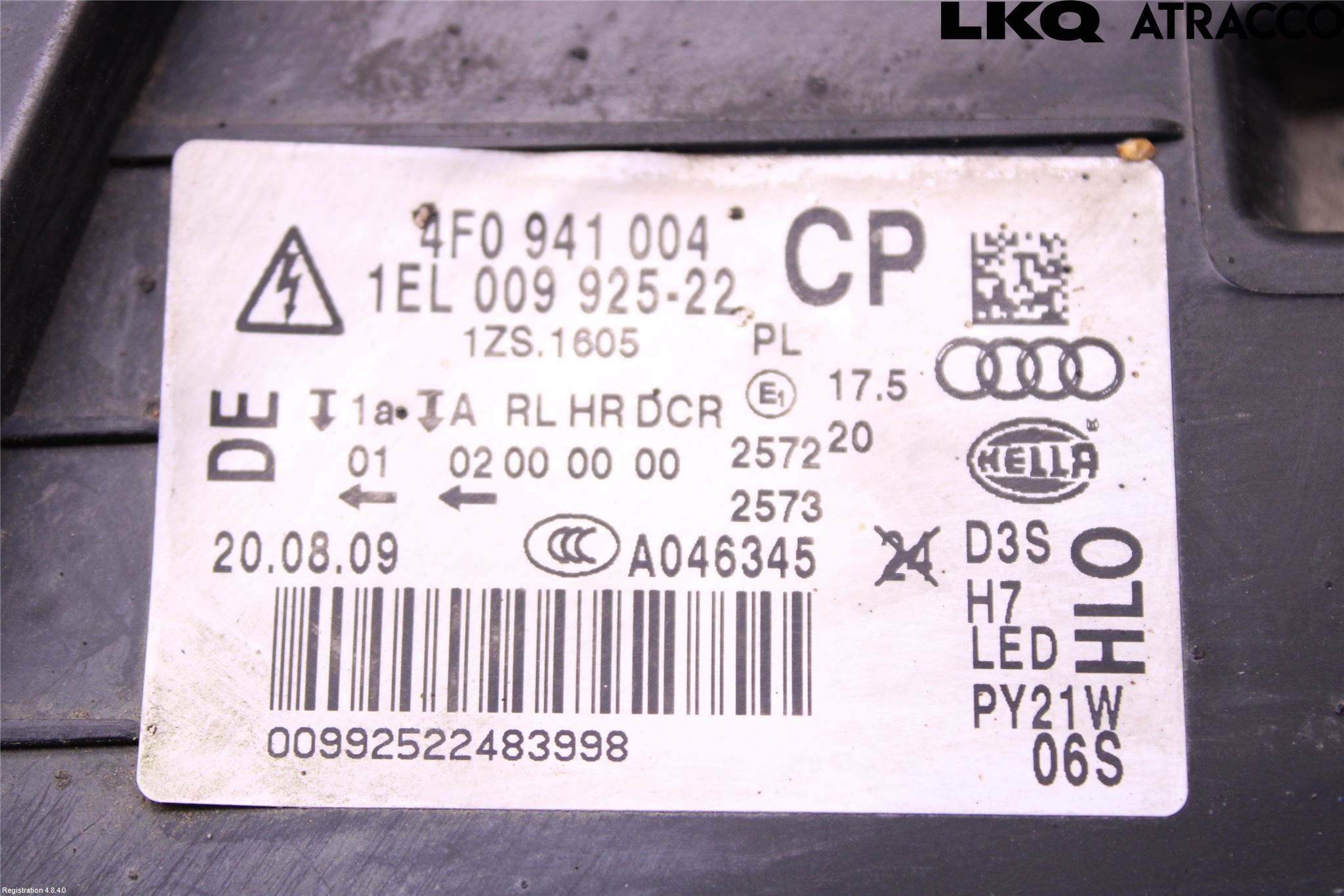 Audi A6/S6     05-11 Frontlykt Høyre