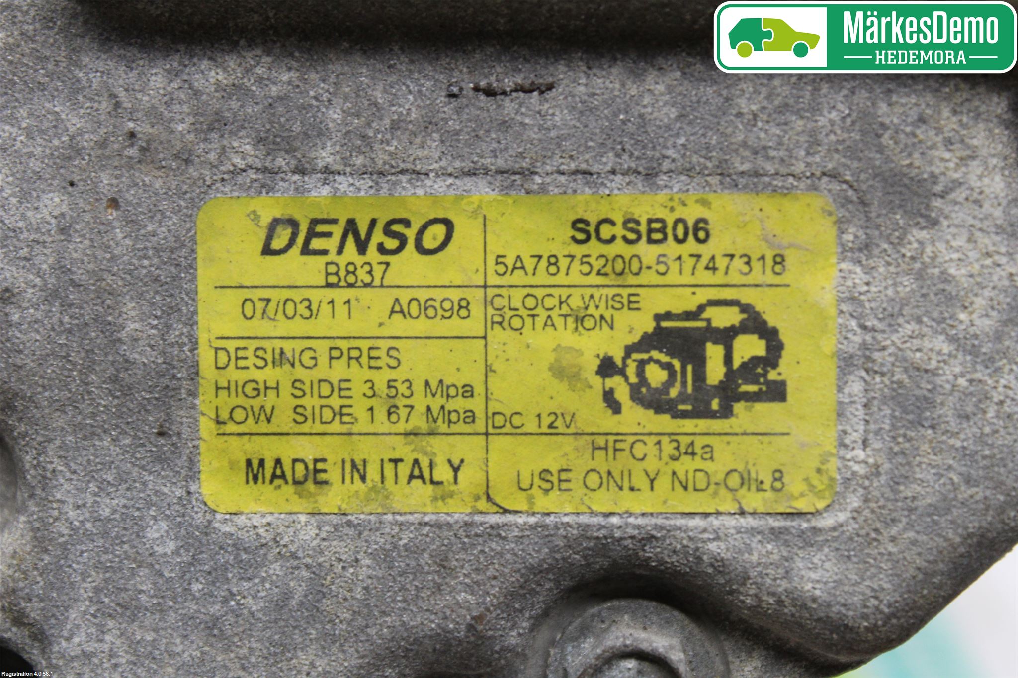 Ford KA 09-16 Varme Ac Kompressor