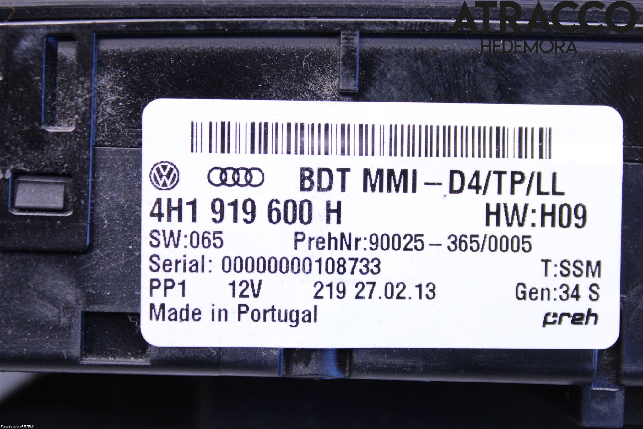 Audi A8/S8 4H 10-17 Stereo Radio Med Cd