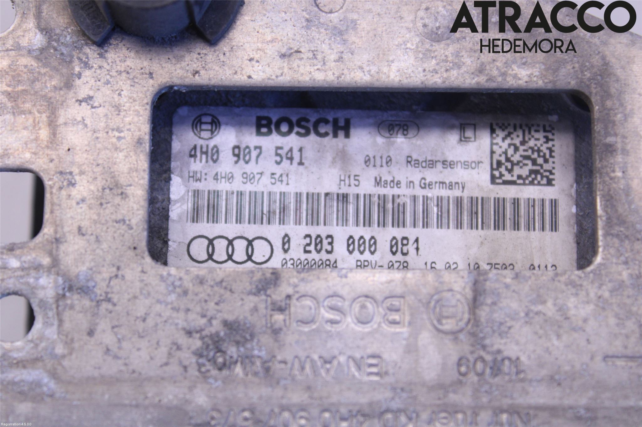 Audi A8/S8 4H 10-17 Sensor Kollisjonsbeskyttelse