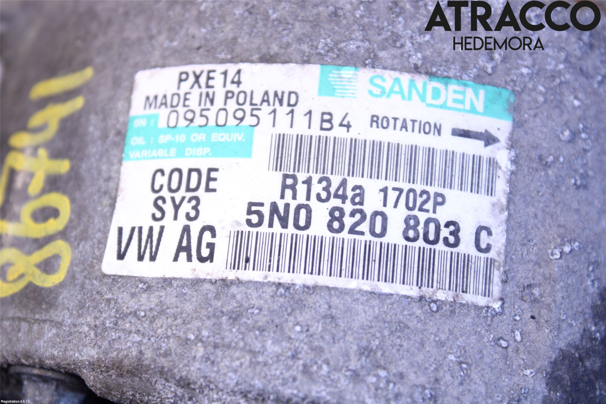 Audi A1/S1 11-18 Varme Ac Kompressor