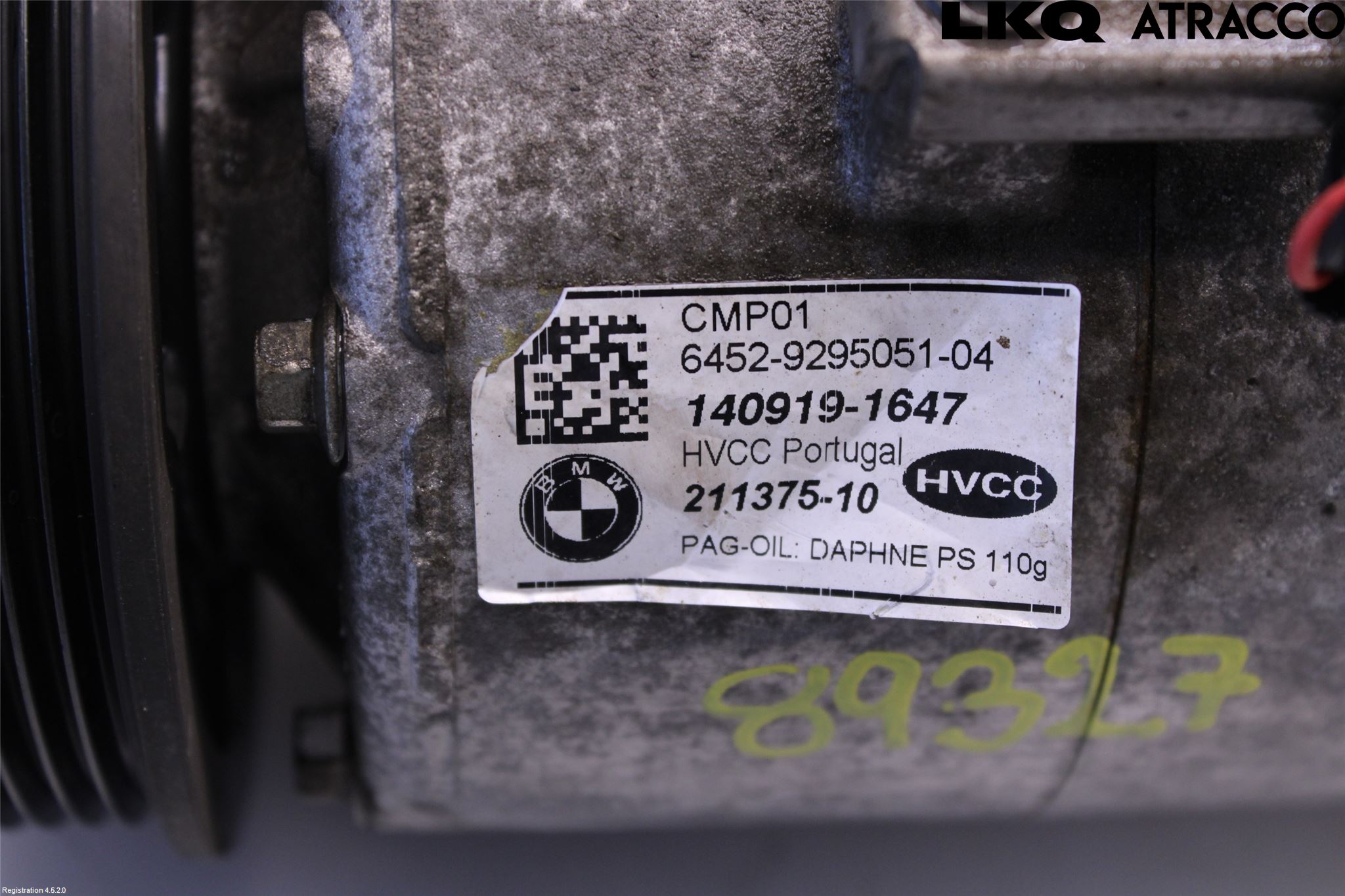 BMW X4 F26 14-18 Varme Ac Kompressor