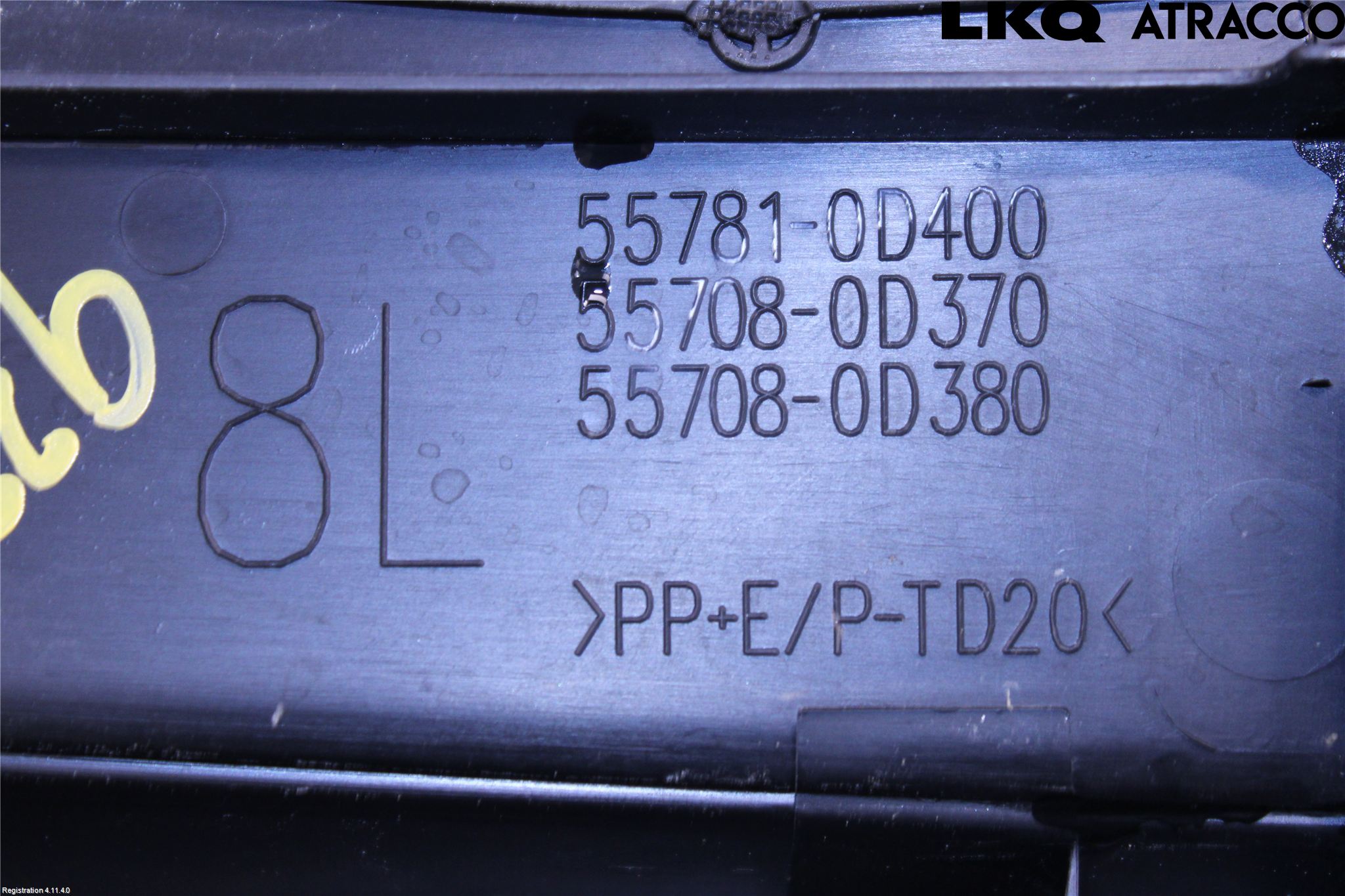 Toyota YARIS XP130 15-20 Visker Deksel-Grill-Under Frr