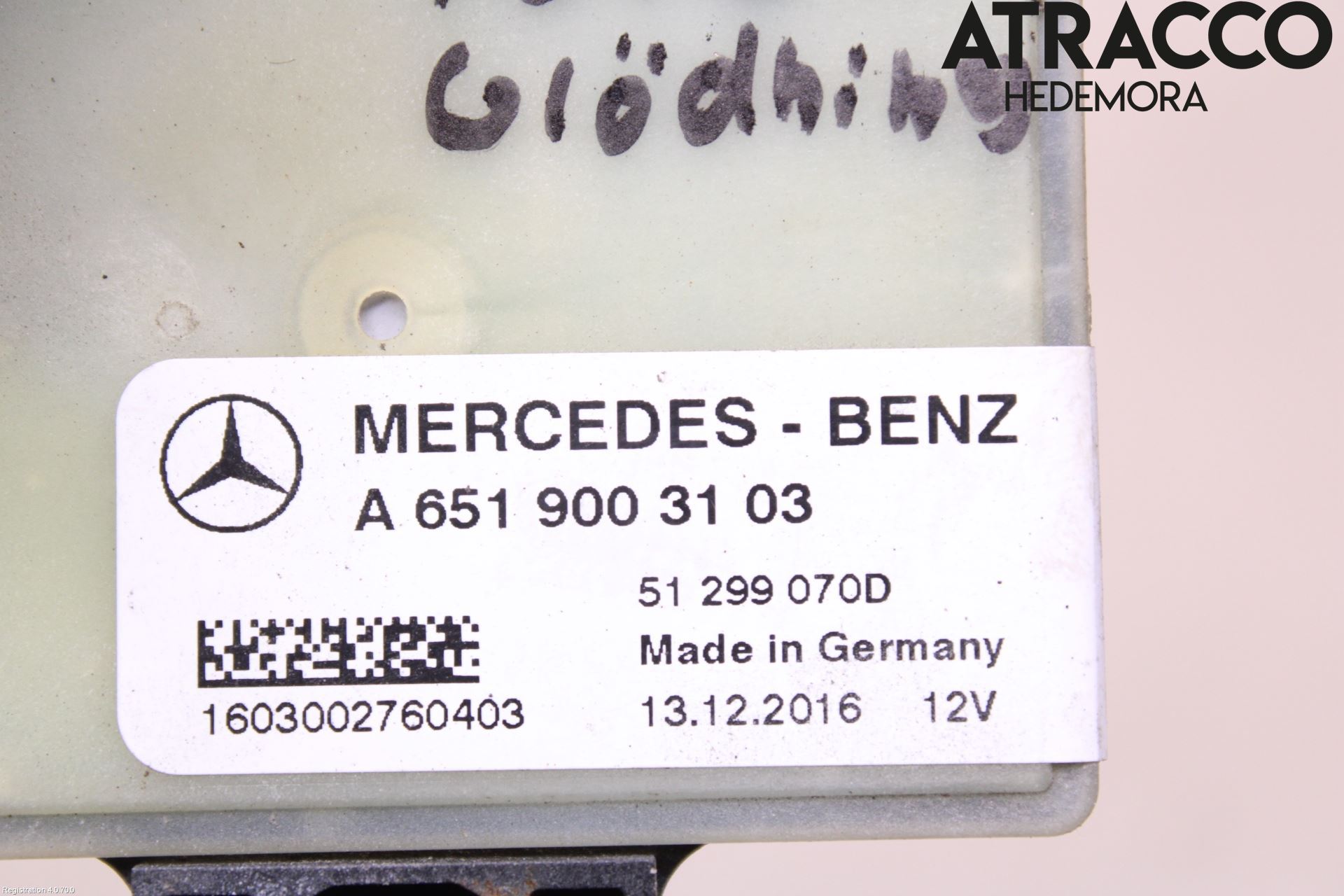 Mercedes-Benz MB CLA-KLASS (C117/X117) 13-19 Rele Gløding Diesel