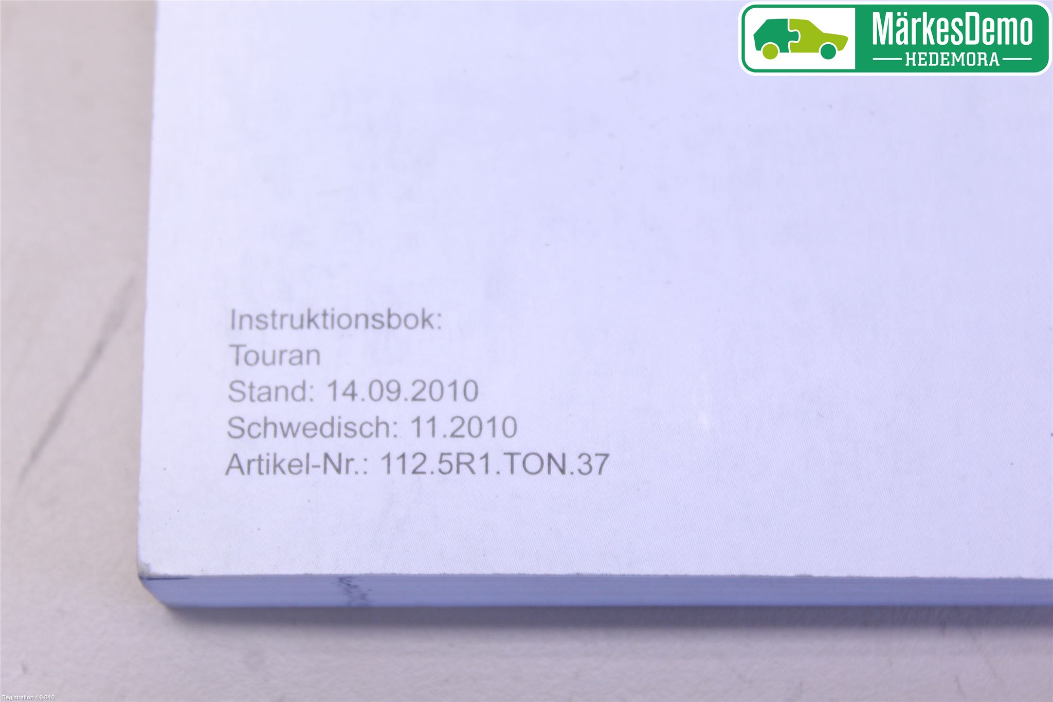 Volkswagen VW TOURAN 10-15 Instruksjonsbok
