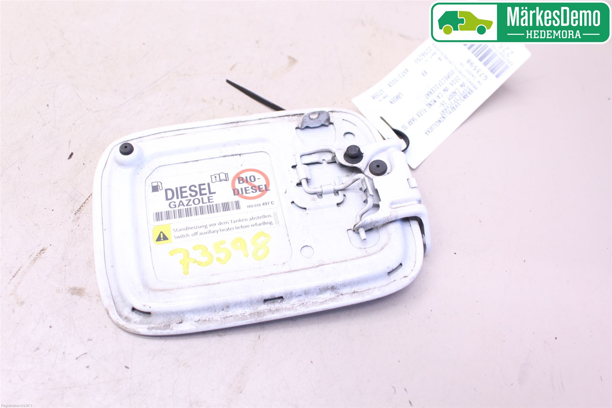 Volkswagen VW CADDY 16-20 Drivstoff Tankluke