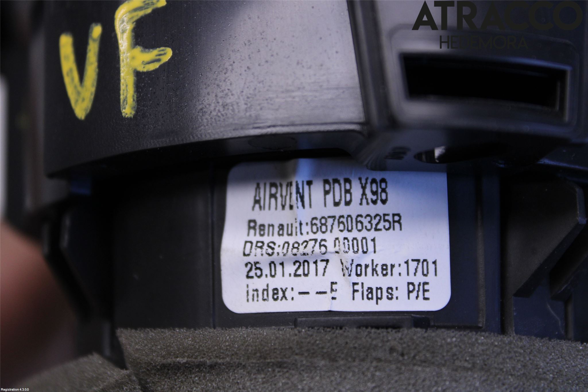 Opel VIVARO 15-19 Dashbord Kanal - Dyse