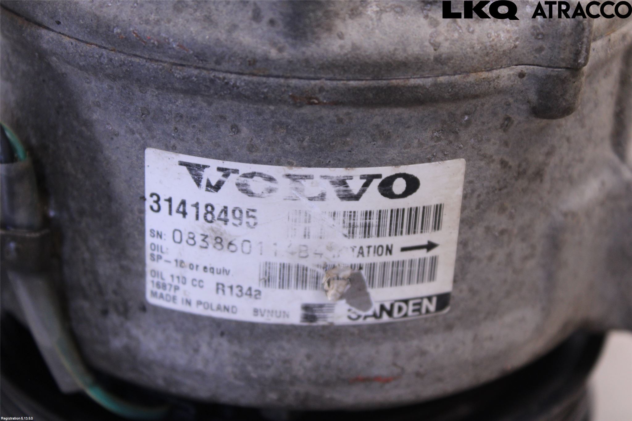 Volvo V40 CROSS COUNTRY 13-19 Varme Ac Kompressor