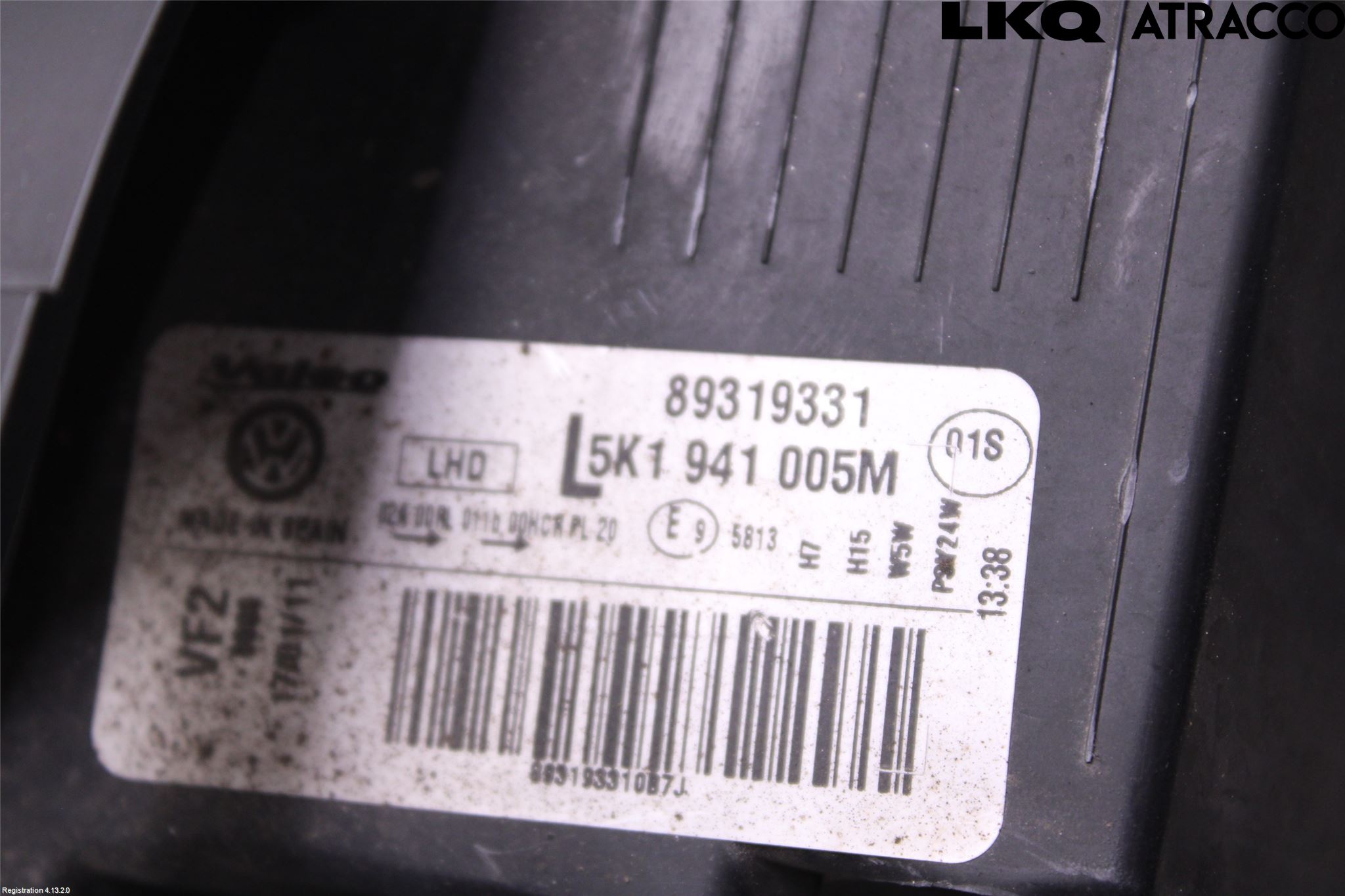 Volkswagen VW GOLF VI 09-13 Frontlykt Venstre