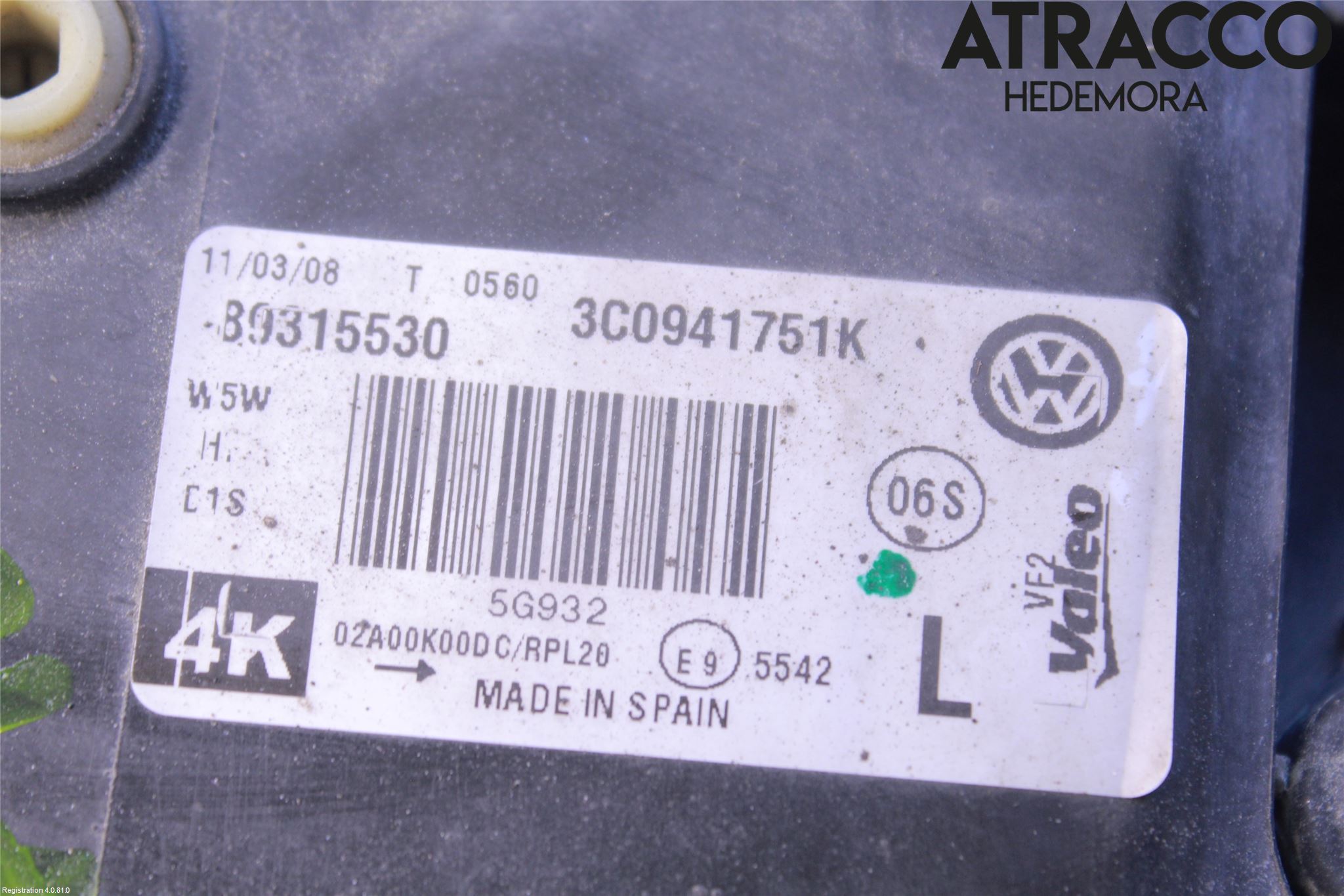 Volkswagen VW PASSAT 05-11 Frontlykt Venstre