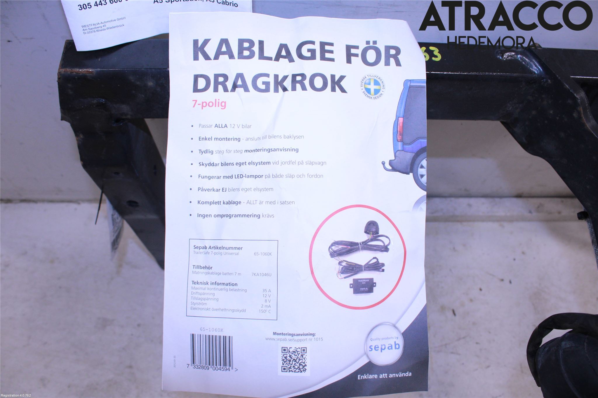 Audi A4 ALLROAD 09-16 Tilhengerfeste