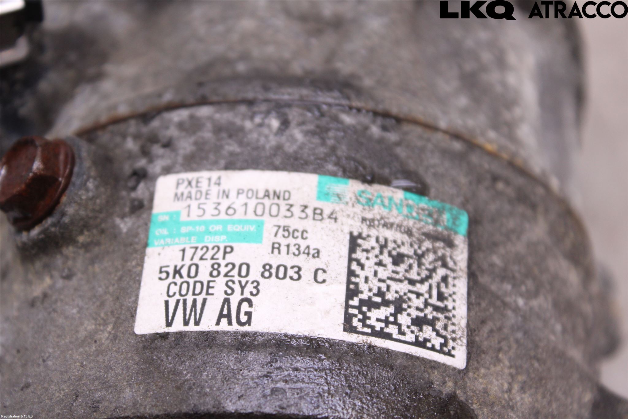 Volkswagen VW POLO 10-17 Varme Ac Kompressor