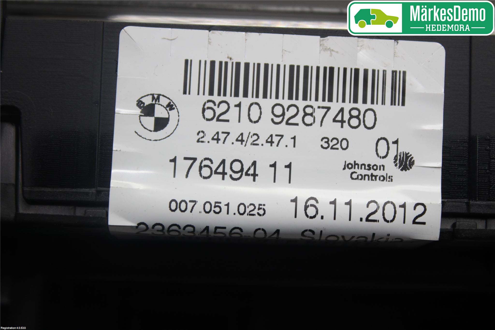 BMW 3 F30/F31/F80 12-19 Instr Kombinert