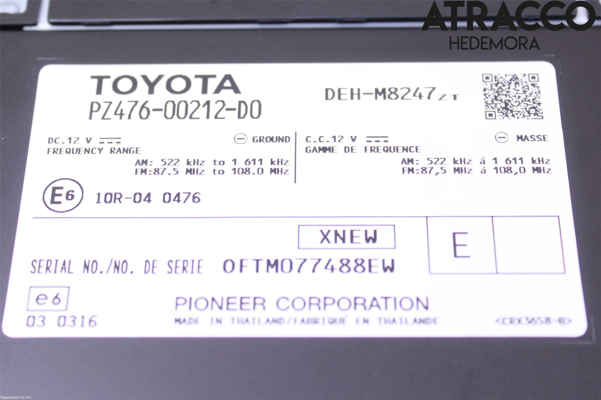 Toyota HILUX 05-16 Stereo Radio Med Cd