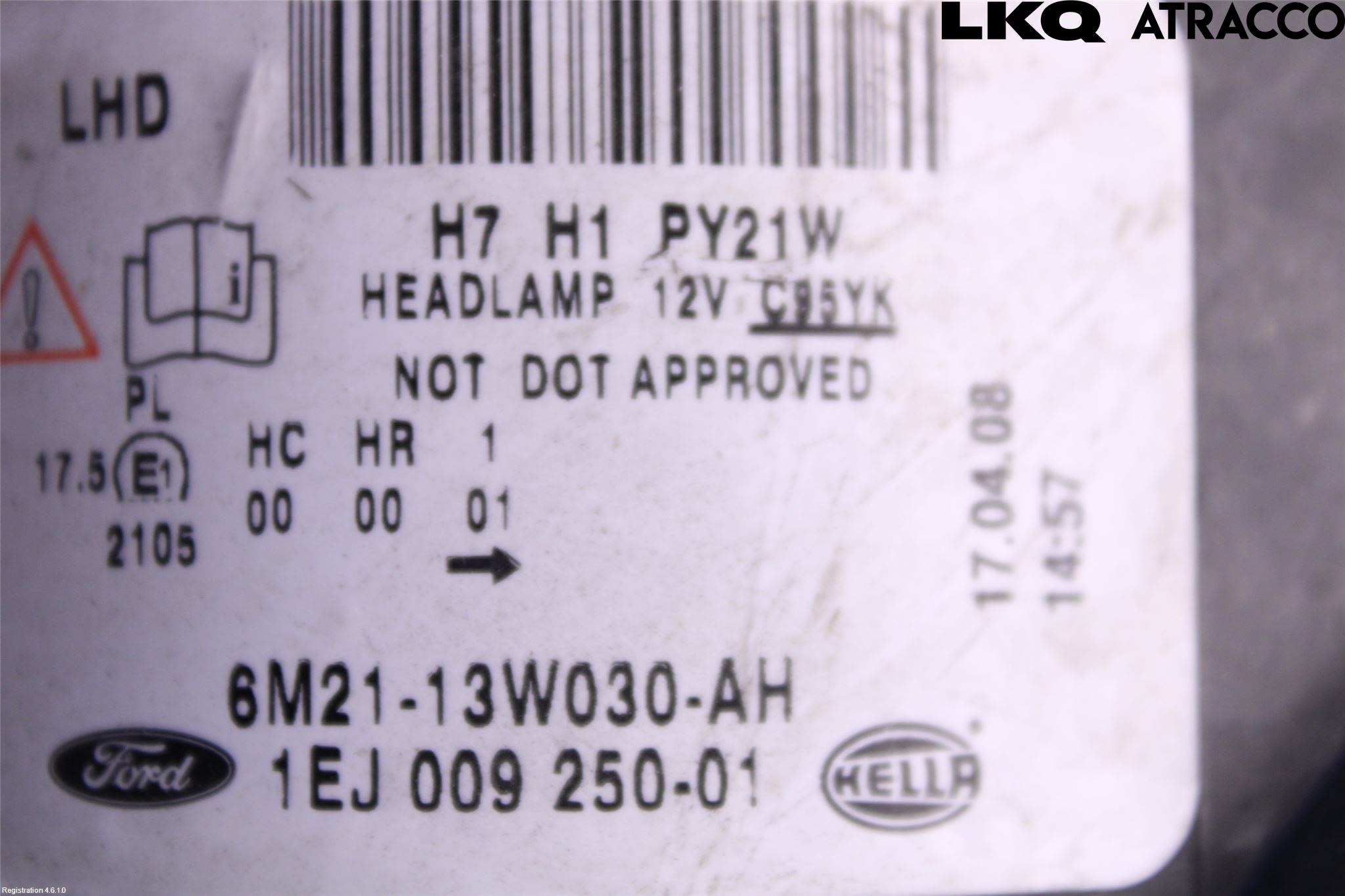 Ford S-MAX 06-15 Frontlykt Venstre