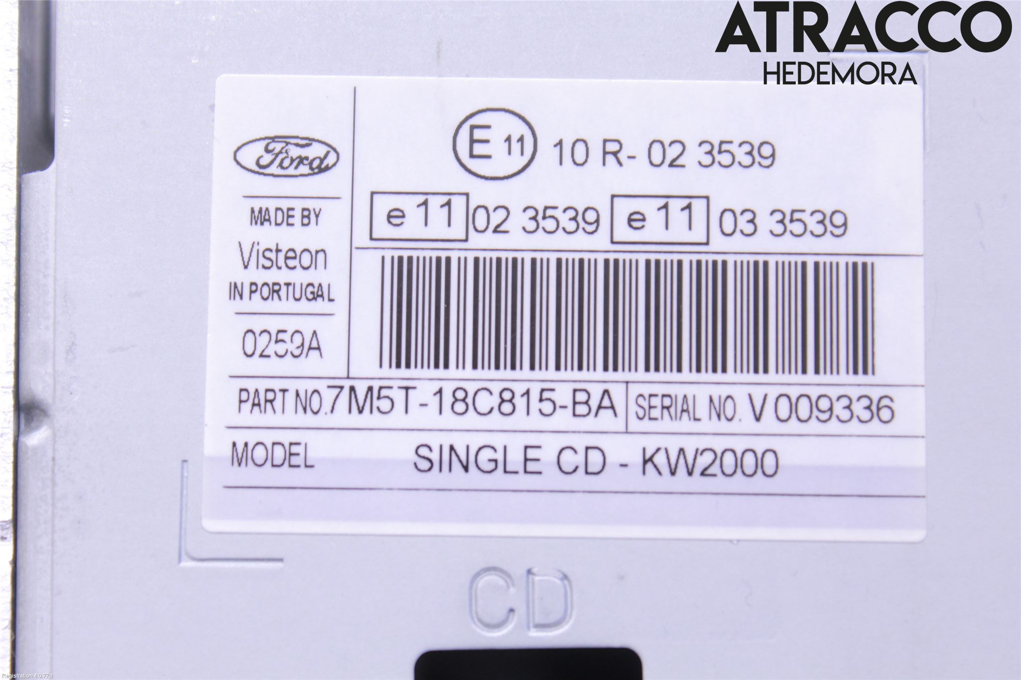 Ford FOCUS     04-07 Stereo Radio Med Cd