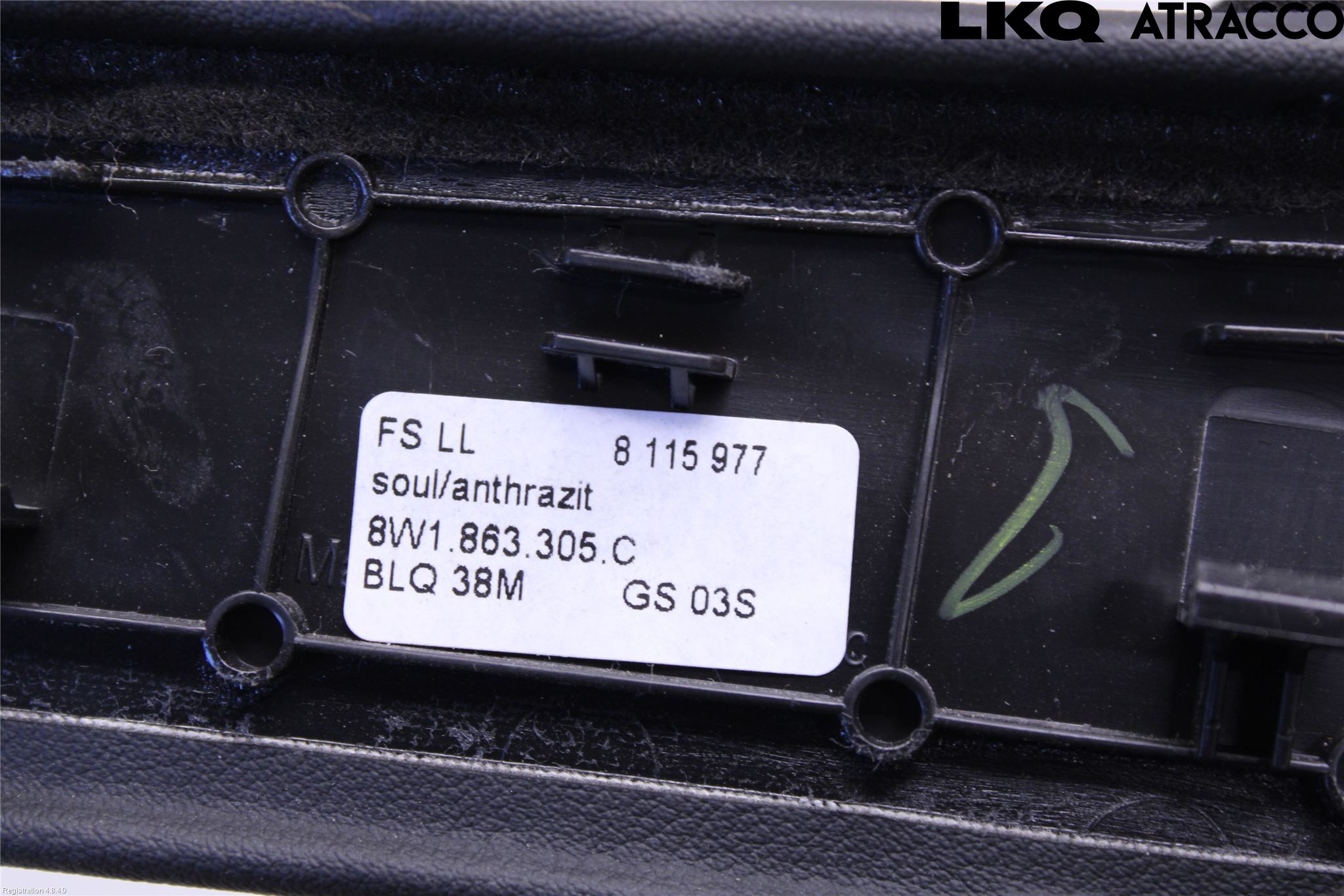 Audi A5 17- Innr Konsoll-Lomme