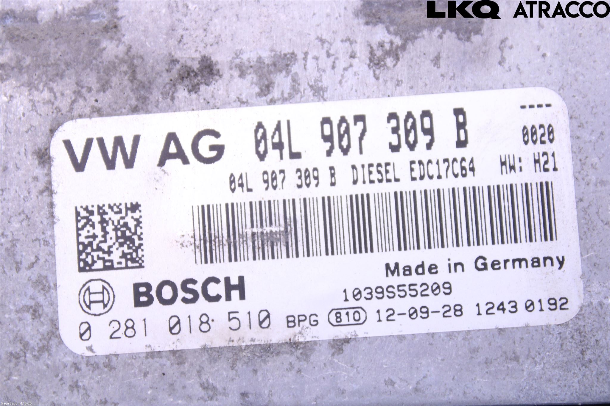 Volkswagen VW GOLF / E-GOLF VII 13-20 Styreenhet Dieselpumpe