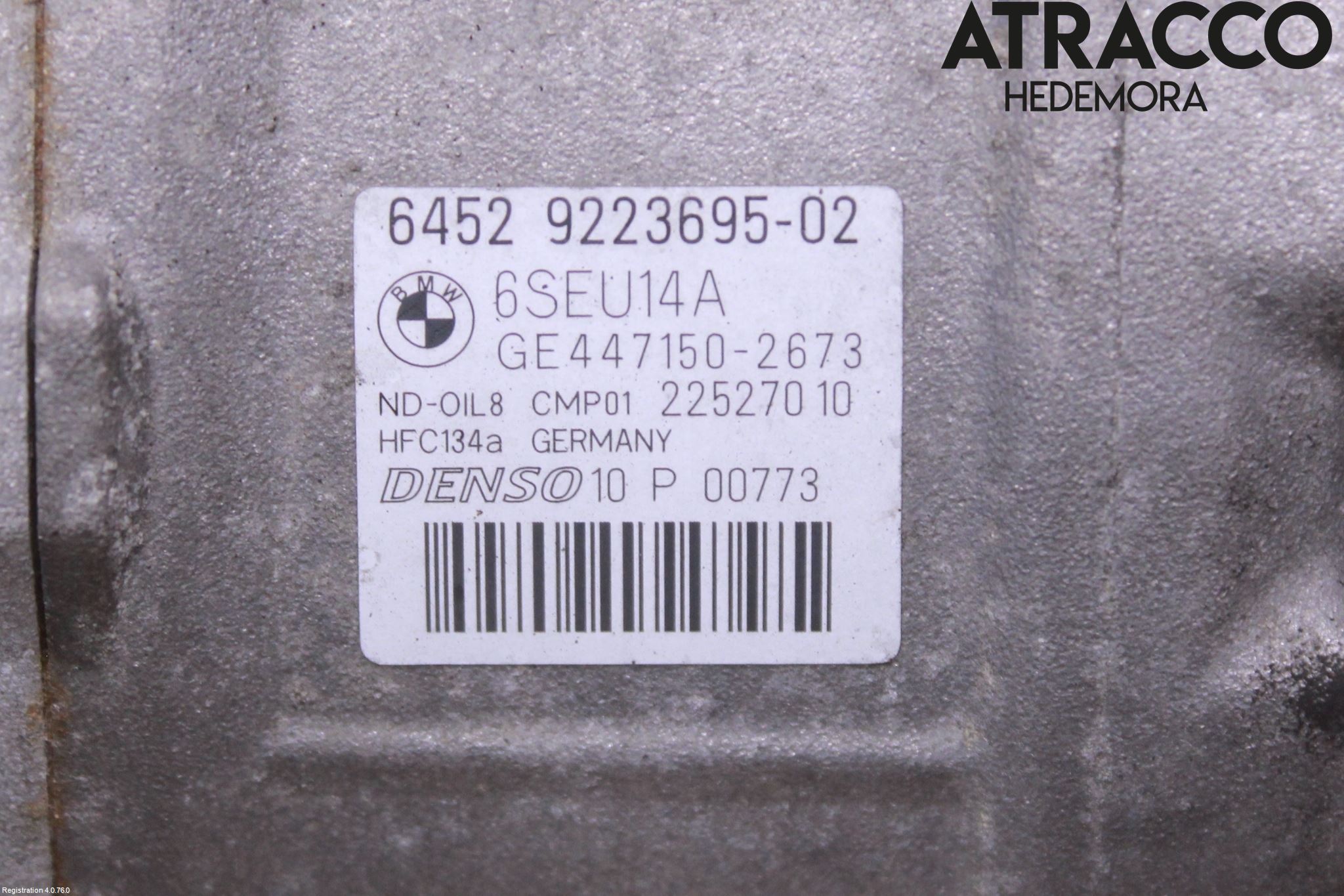 BMW 3 F30/F31/F80 12-19 Varme Ac Kompressor