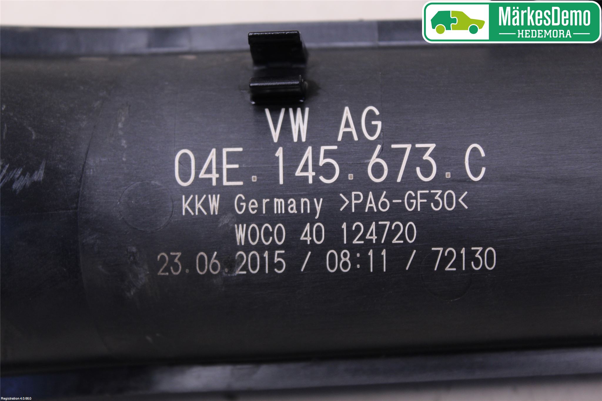 Volkswagen VW GOLF / E-GOLF VII 13-20 Intercooler Rør-Slange