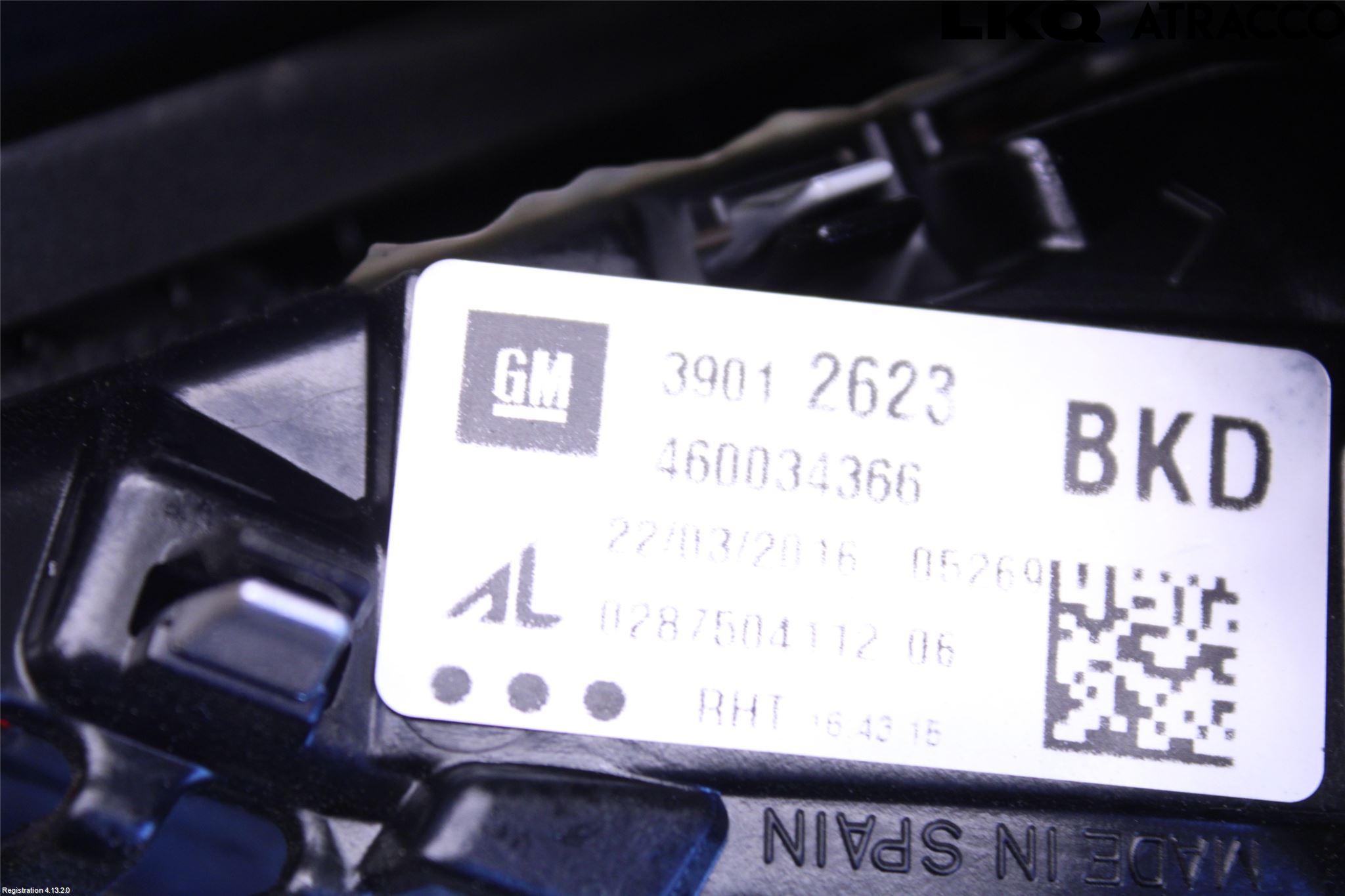 Opel CORSA E 15-19 Baklykt Venstre  På Luke(Indre