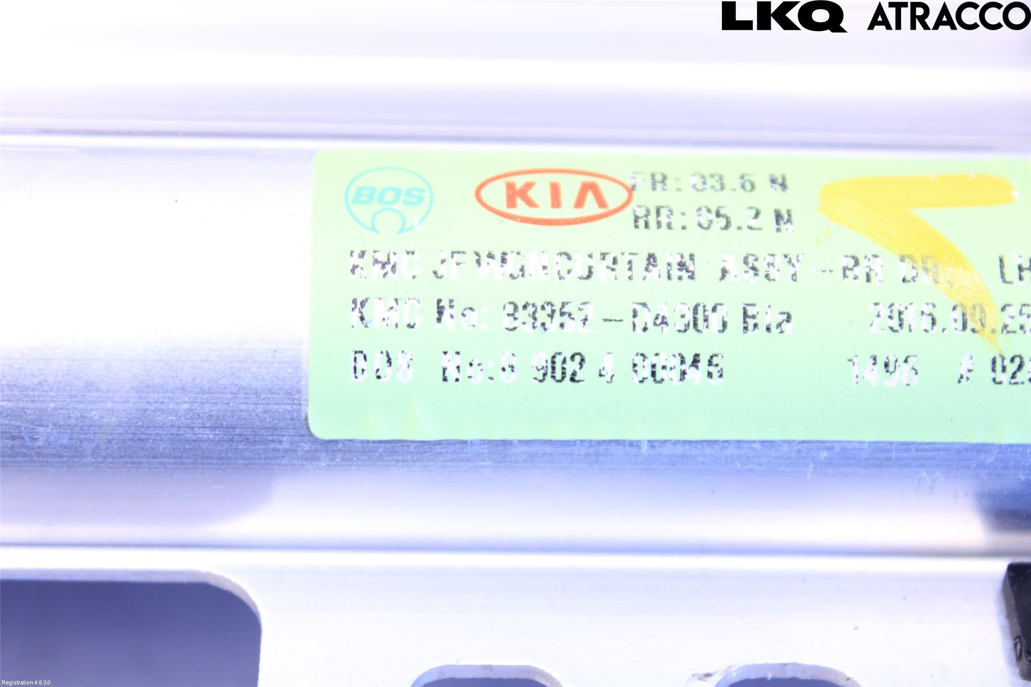 Kia OPTIMA 16-20 Innr Innsyn Beskytelse Stv