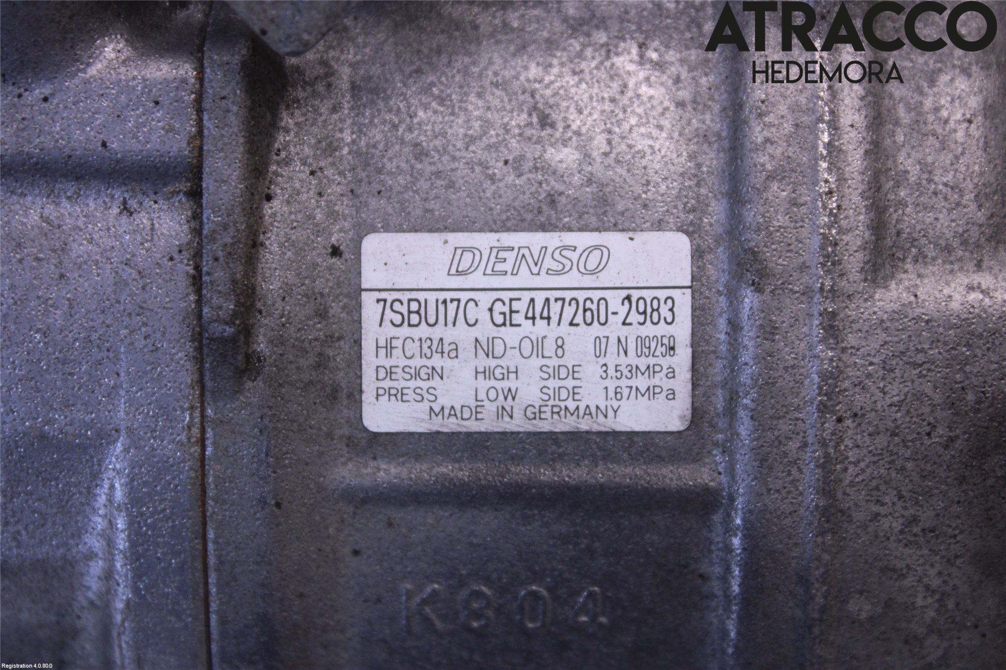 BMW 5 F10/F11/F18 09-17 Varme Ac Kompressor
