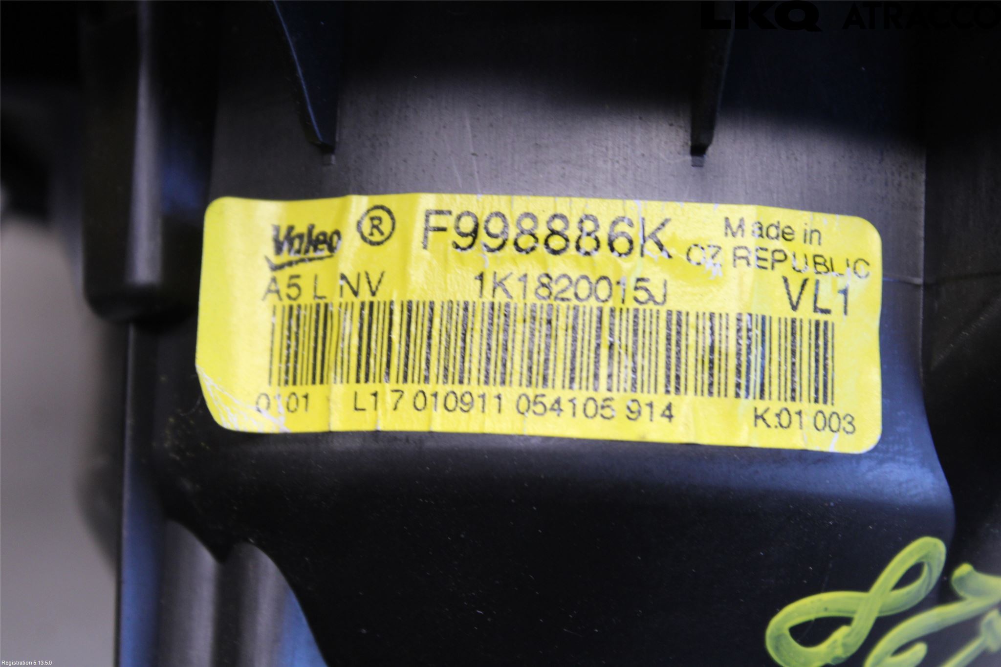 Volkswagen VW TOURAN 10-15 Varmeapparat Viftemotor